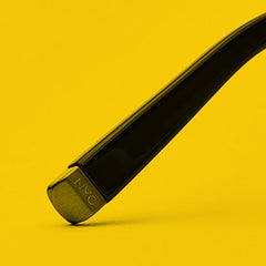 A metal temple tip