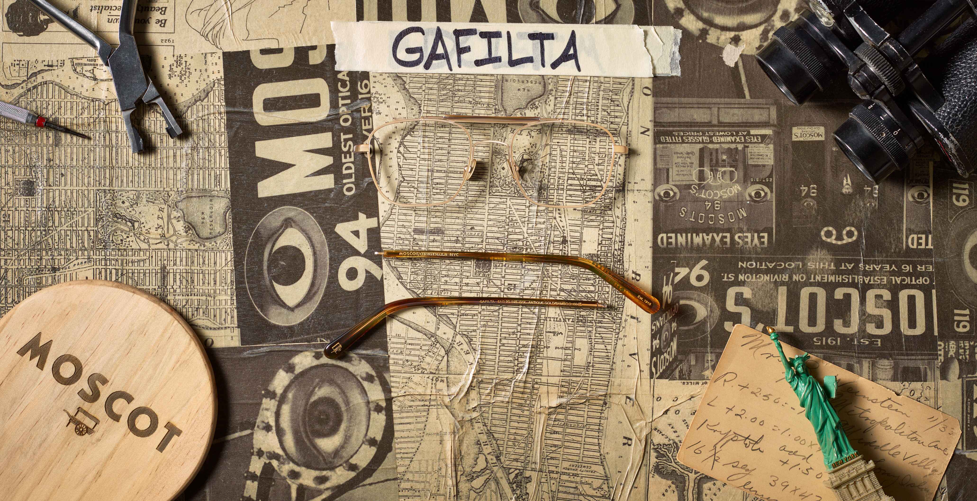 The GAFILTA in Antique Gold/Bamboo The GAFILTA in Antique Gold/Bamboo