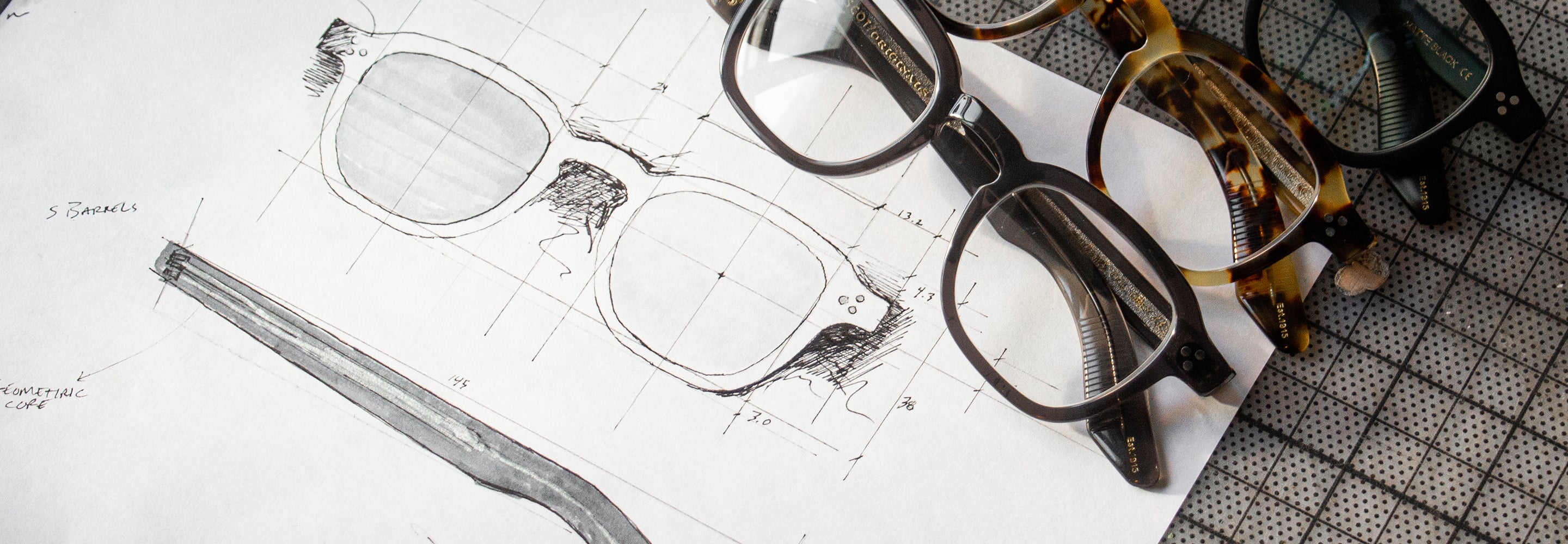 A sketch of glasses
