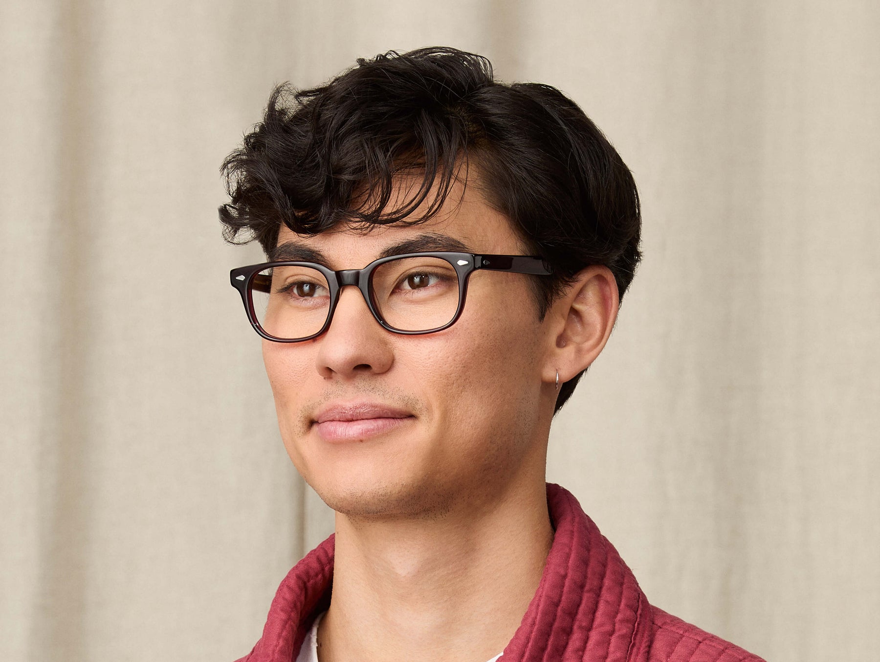 Model is wearing The BOYCHIK in size 49 in Burgundy Model is wearing The BOYCHIK in size 49 in Burgundy