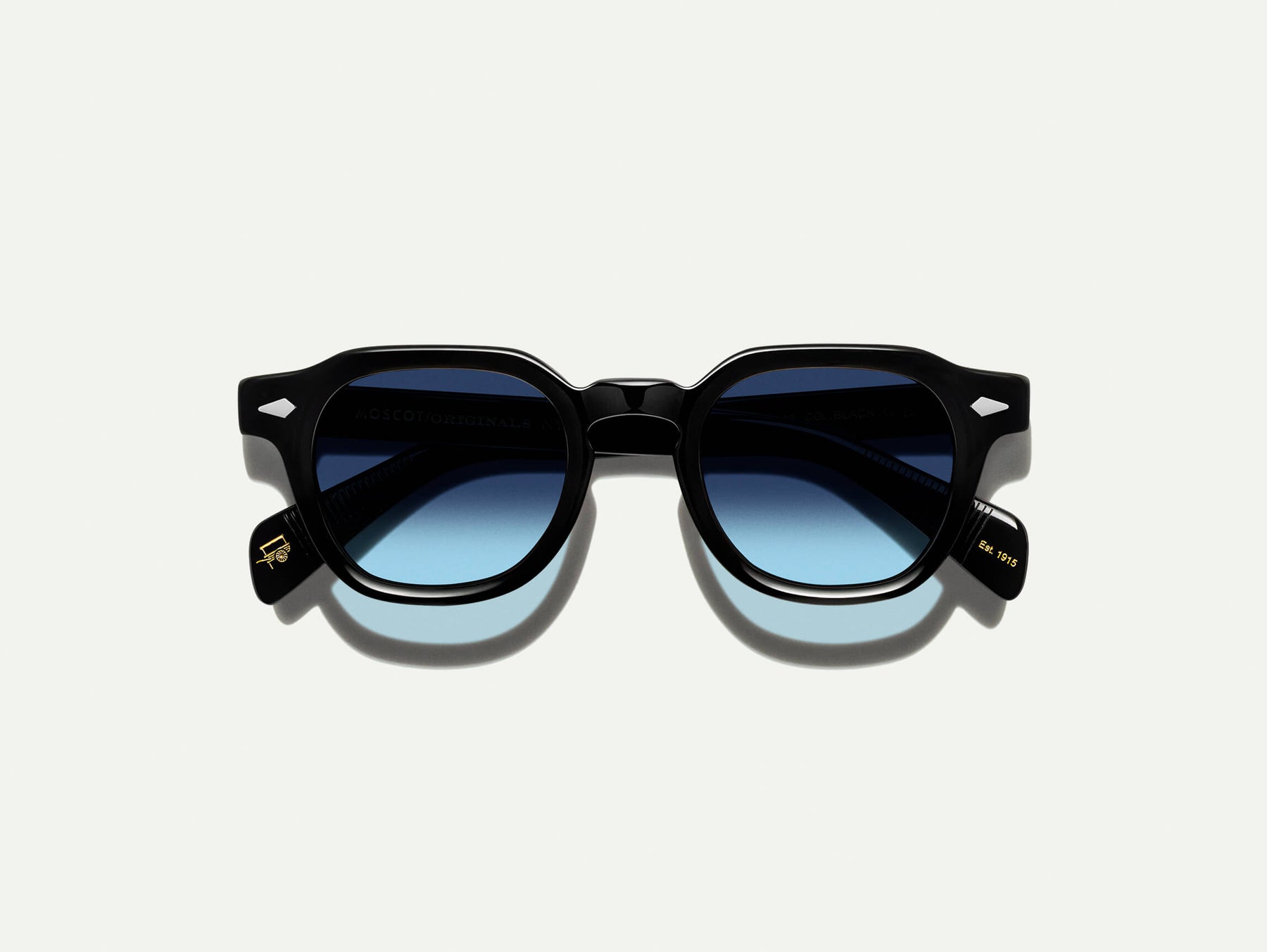 The DOLT in Black with Denim Blue Tinted Lenses The DOLT in Black with Denim Blue Tinted Lenses