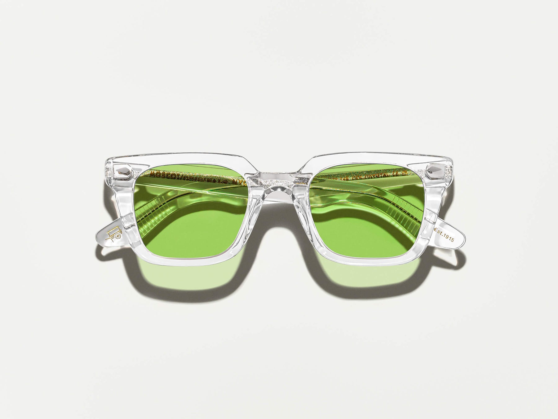 The GROBER Crystal with Garnet Green Tinted Lenses The GROBER Crystal with Garnet Green Tinted Lenses