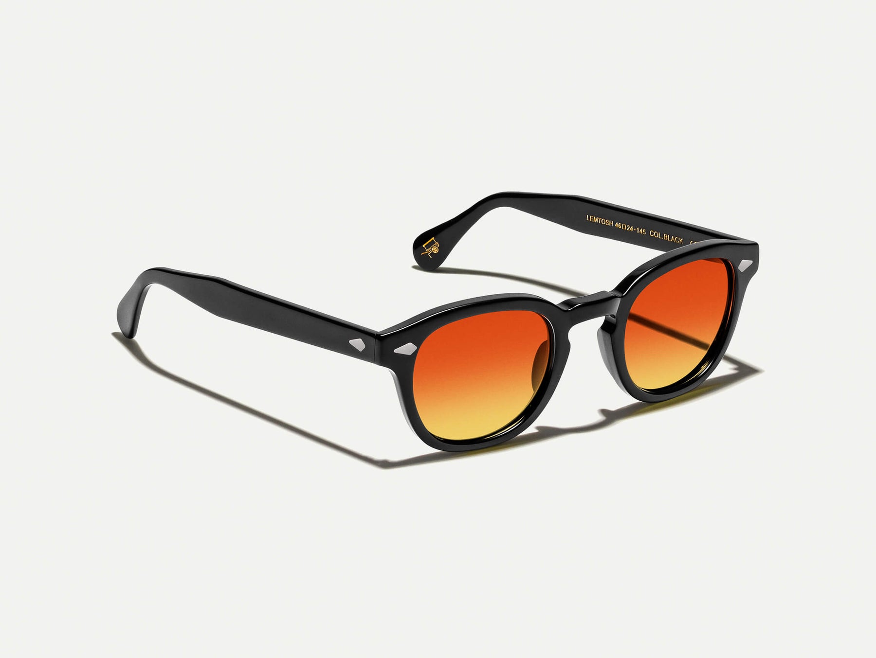 The LEMTOSH Black with Candy Corn Tinted Lenses The LEMTOSH Black with Candy Corn Tinted Lenses