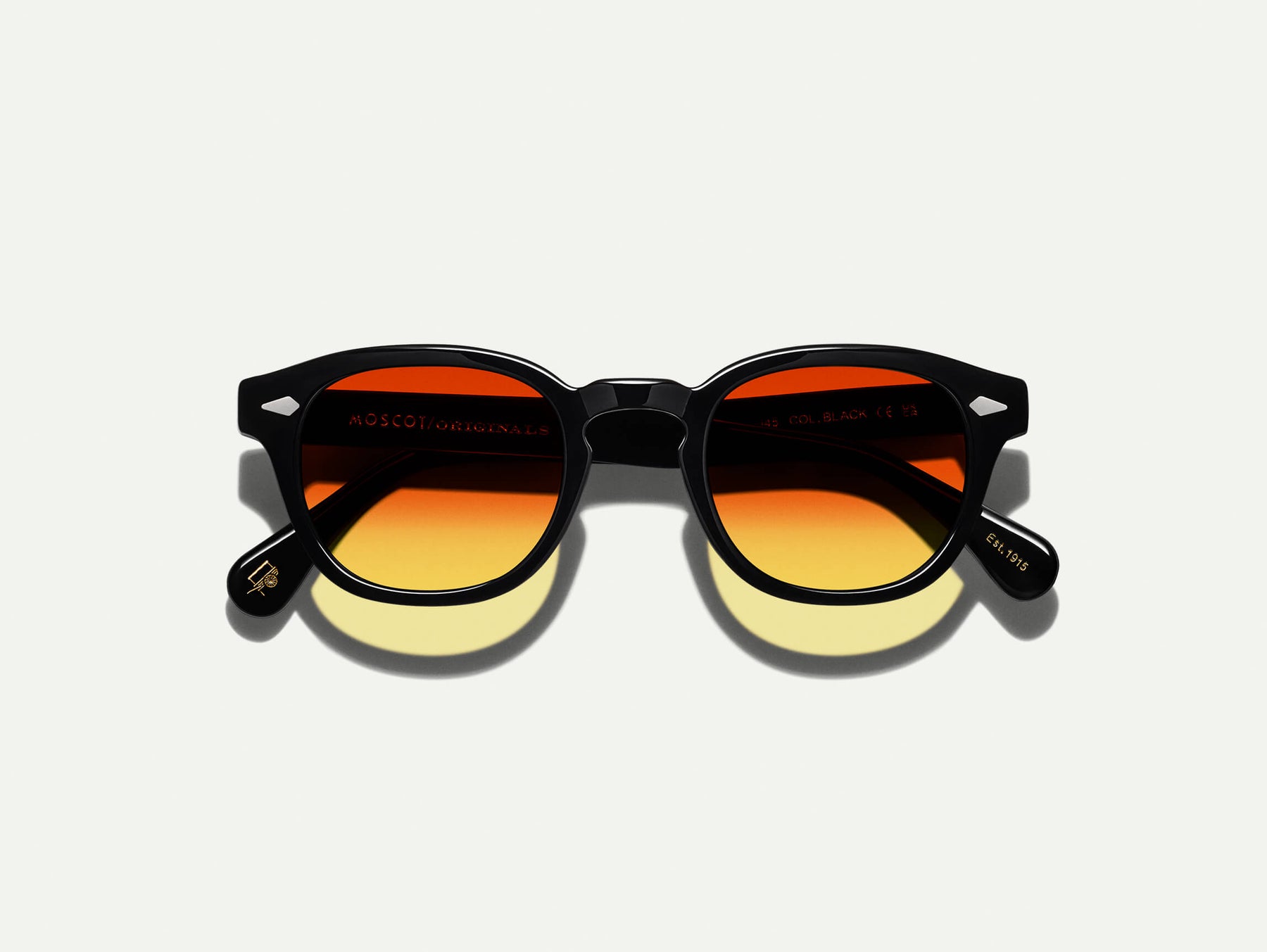 The LEMTOSH Black with Candy Corn Tinted Lenses The LEMTOSH Black with Candy Corn Tinted Lenses