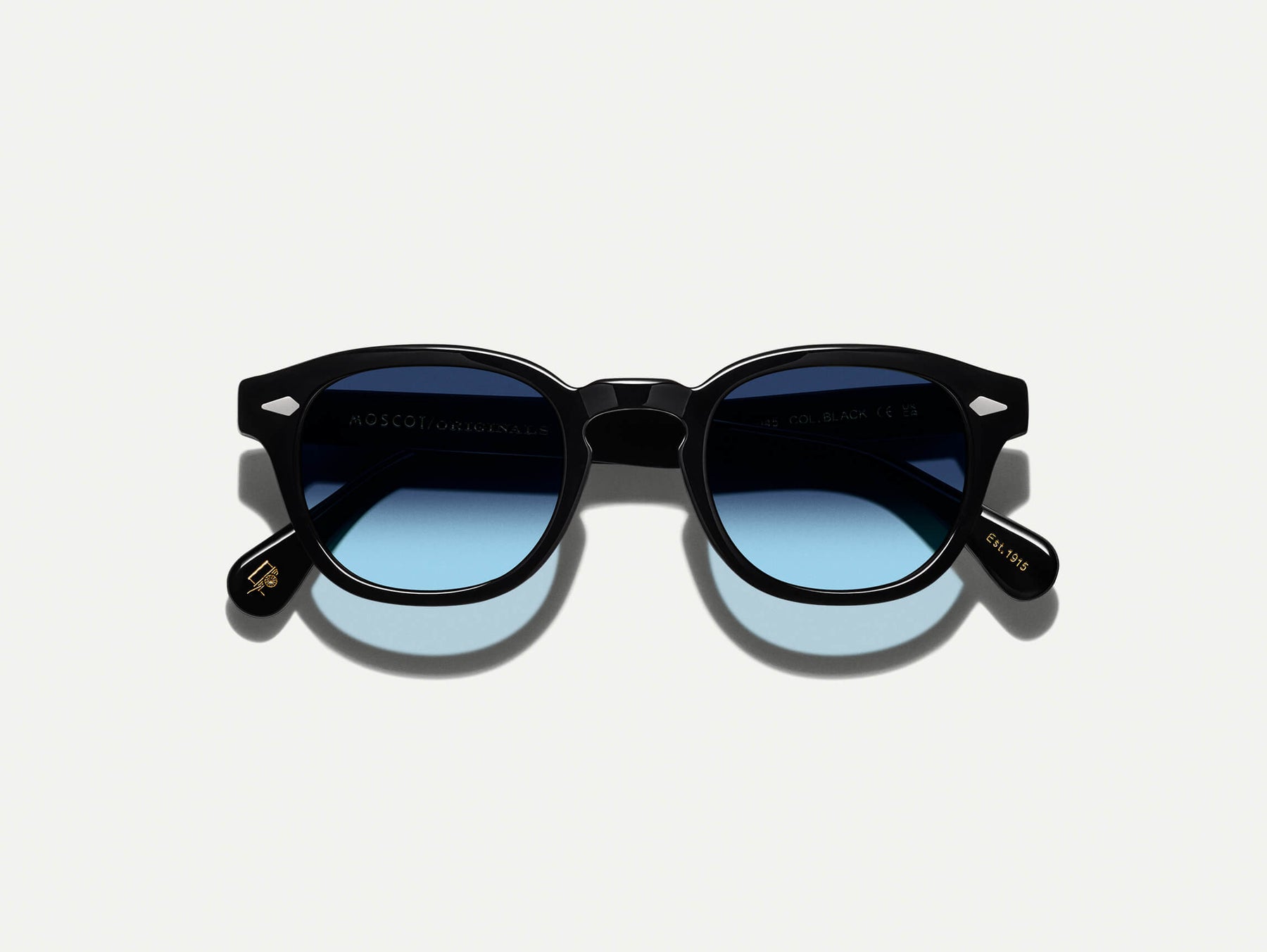 The LEMTOSH Black with Denim Blue Tinted Lenses The LEMTOSH Black with Denim Blue Tinted Lenses