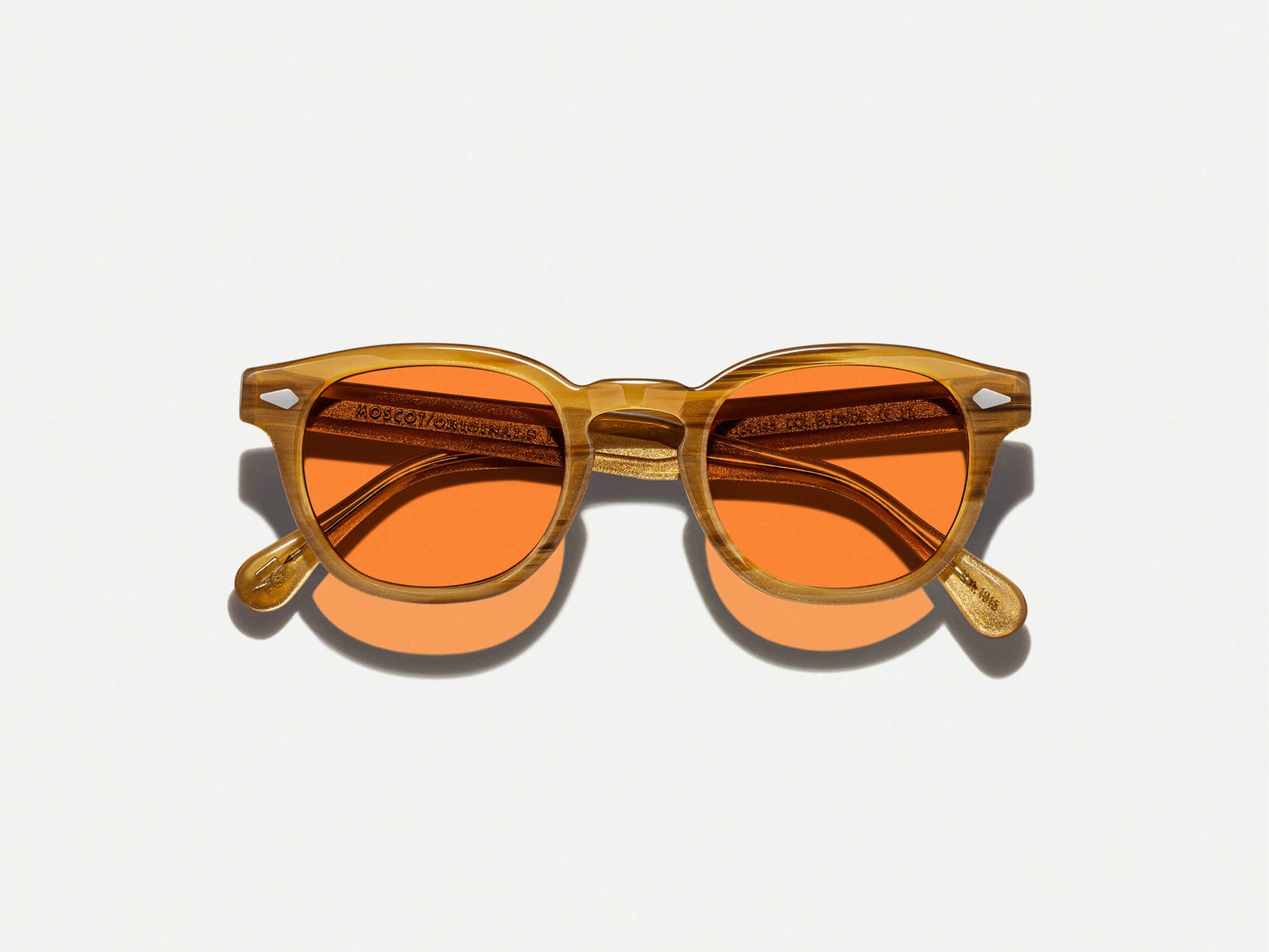 The LEMTOSH Blonde with Woodstock Orange Tinted Lenses The LEMTOSH Blonde with Woodstock Orange Tinted Lenses