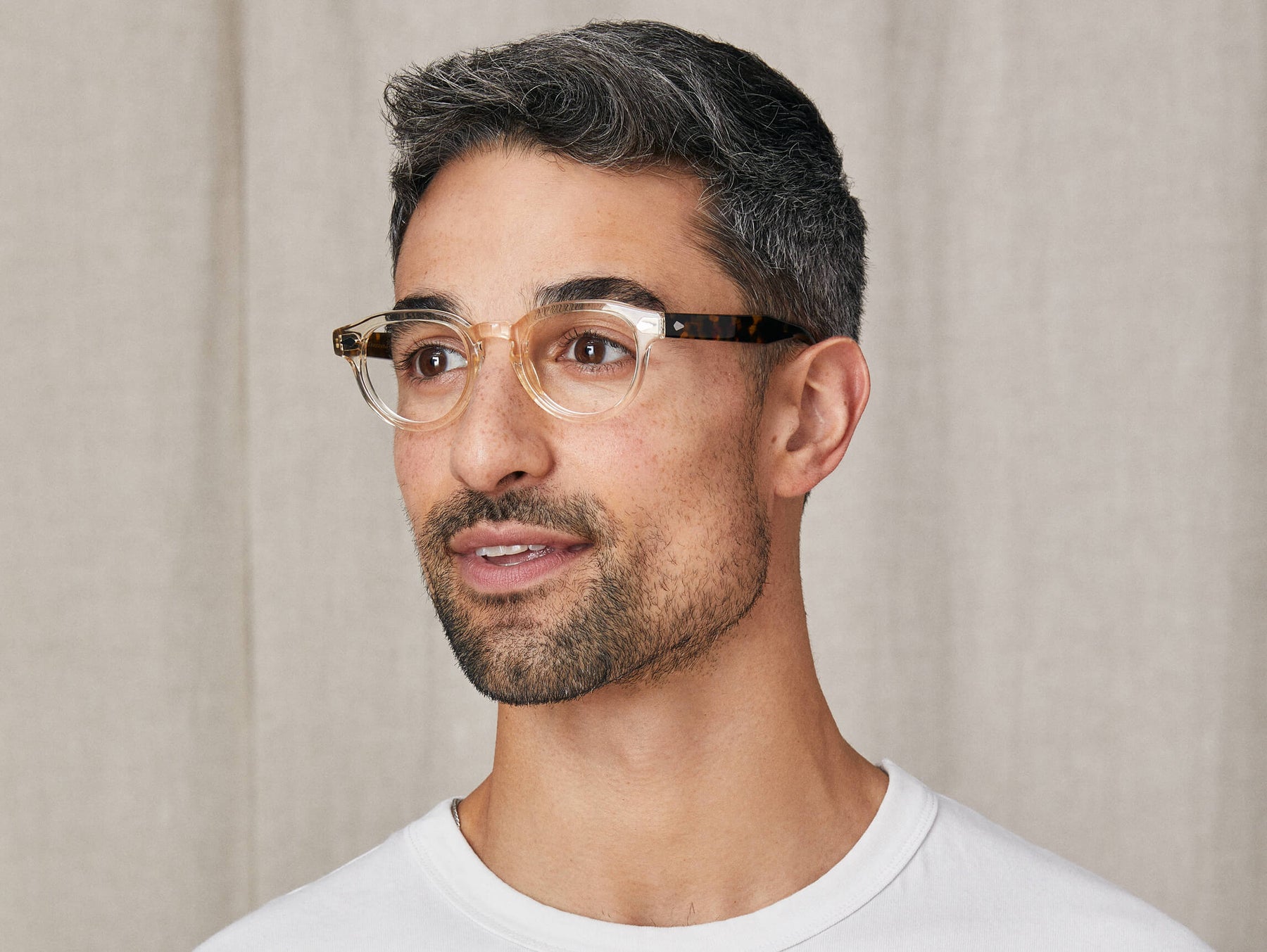 Model is wearing The MAYDELA in size 46 in Flesh/Tortoise Model is wearing The MAYDELA in size 46 in Flesh/Tortoise