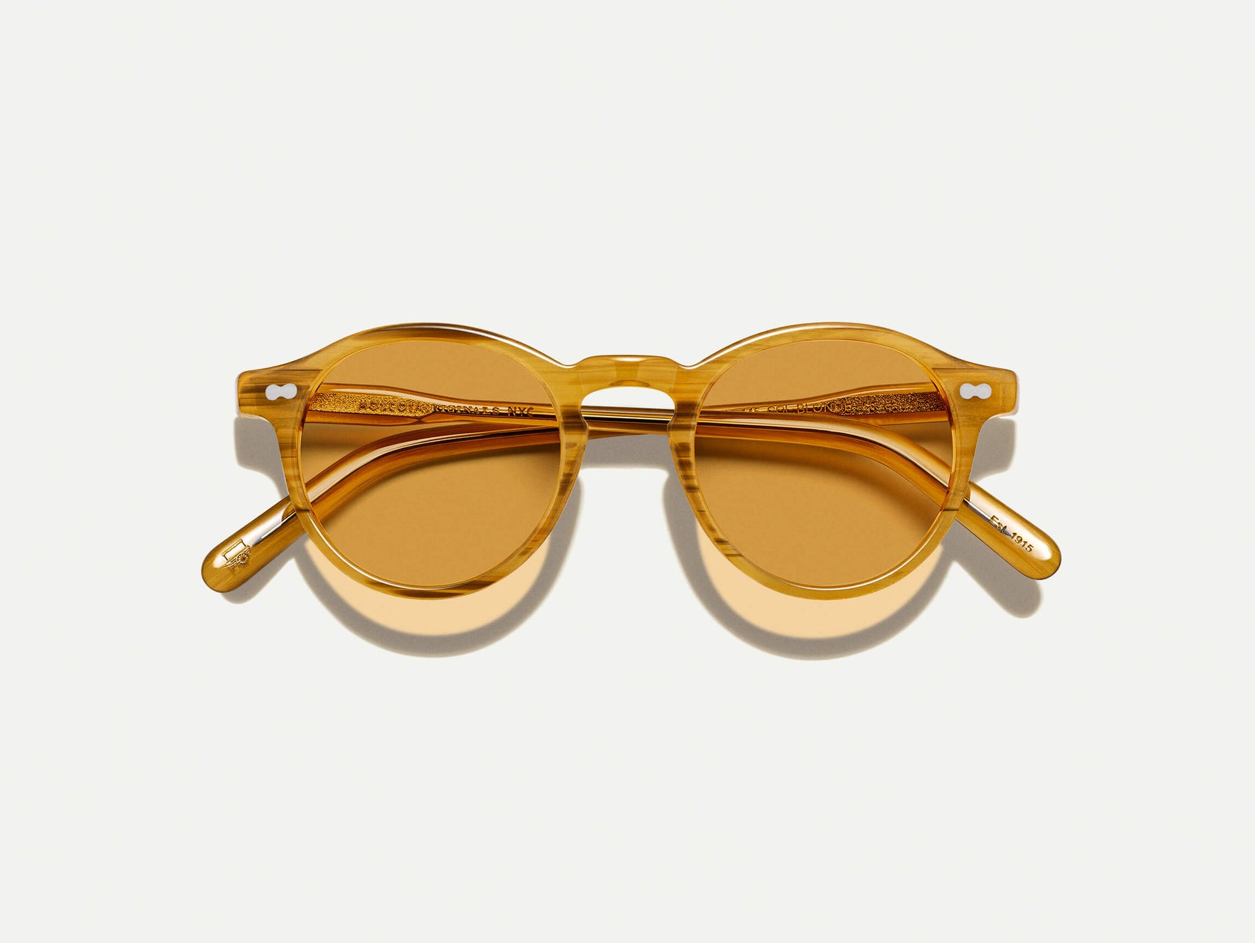 The MILTZEN in Blonde with Amber Tinted Lenses The MILTZEN in Blonde with Amber Tinted Lenses