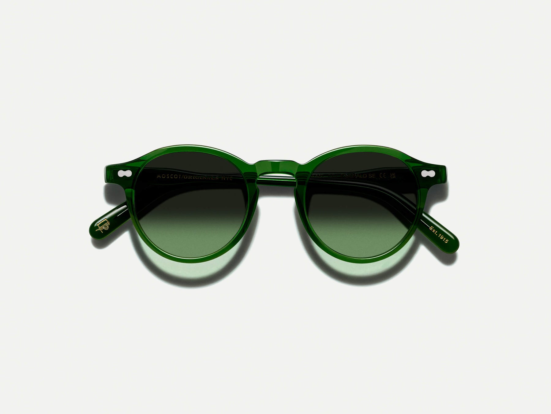 The MILTZEN in Emerald with Forest Wood Tinted Lenses The MILTZEN in Emerald with Forest Wood Tinted Lenses