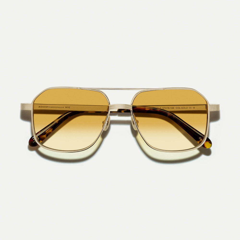 #color_gold | The MINGLE SUN in Gold with Chestnut Fade Tinted Lenses