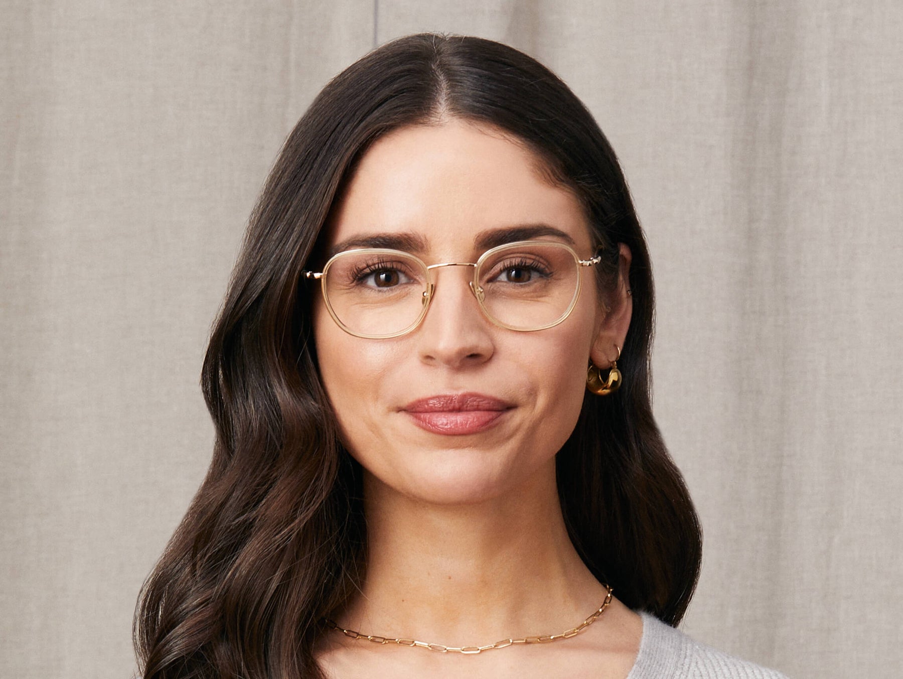 Model is wearing The MOSHA in size 49 in Citron/Tortoise Model is wearing The MOSHA in size 49 in Citron/Tortoise