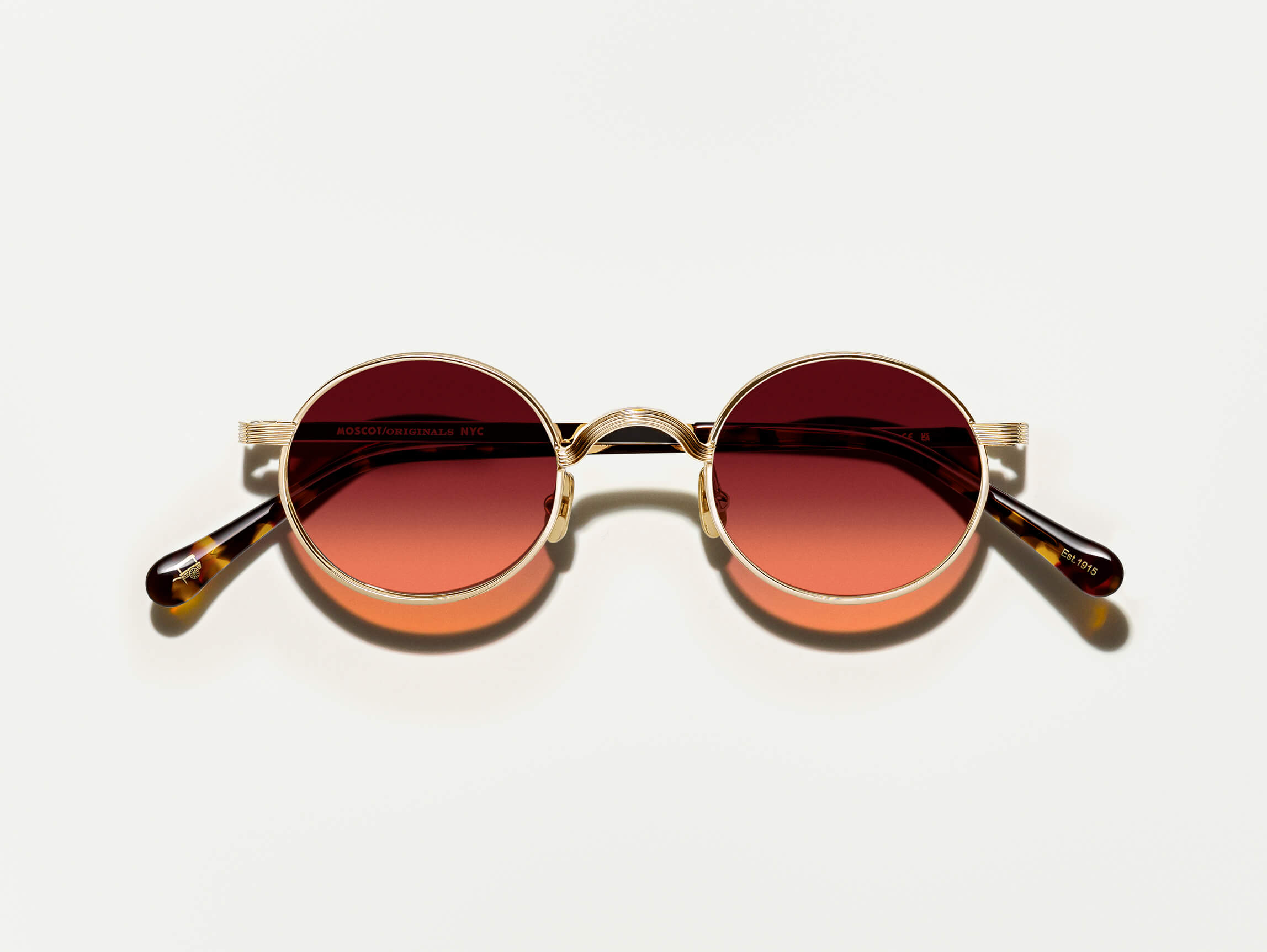 #color_gold | The MOYEL in Gold with Cabernet Tinted Lenses