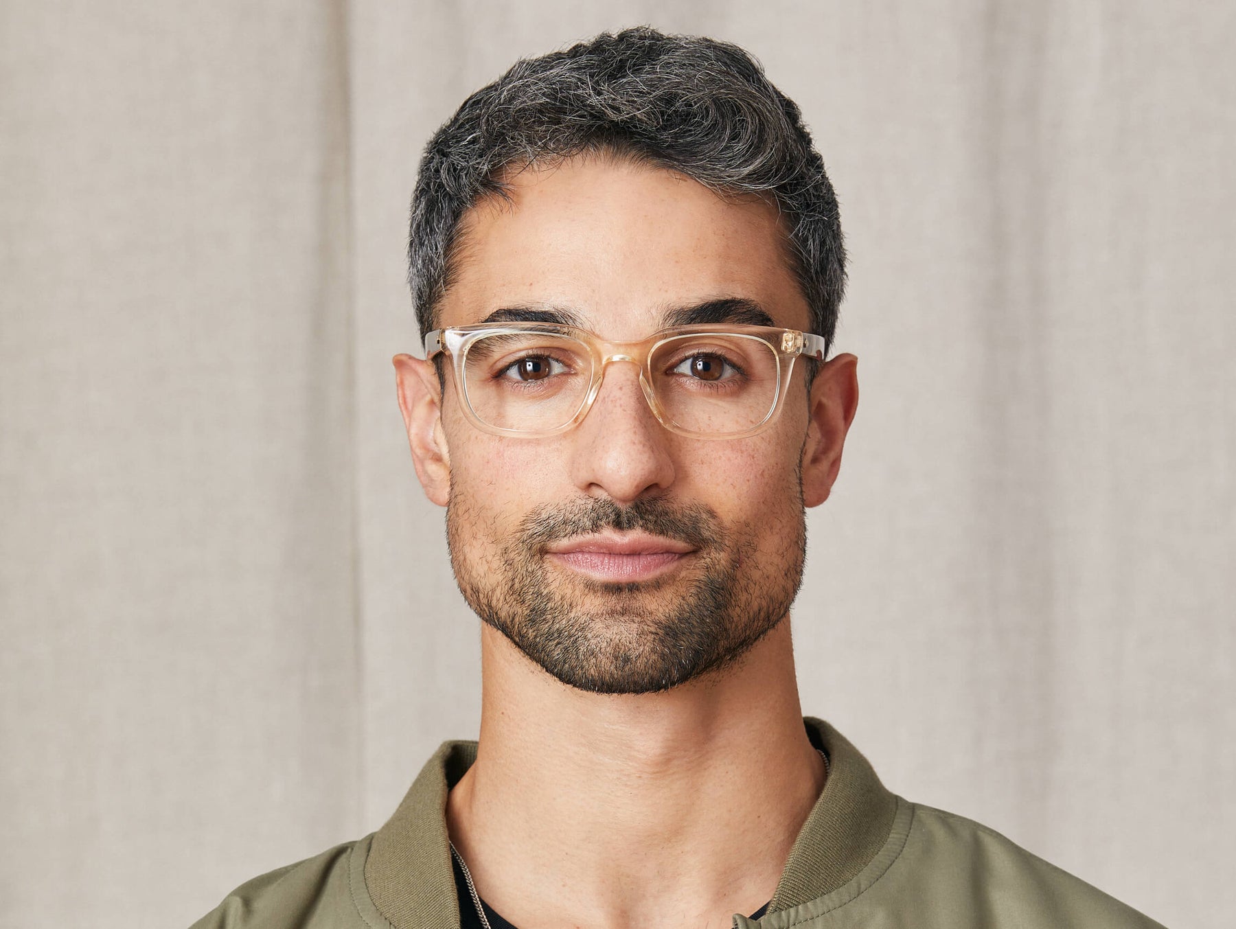 Model is wearing The SHIDDOCK in size 49 in Flesh/Tortoise Model is wearing The SHIDDOCK in size 49 in Flesh/Tortoise