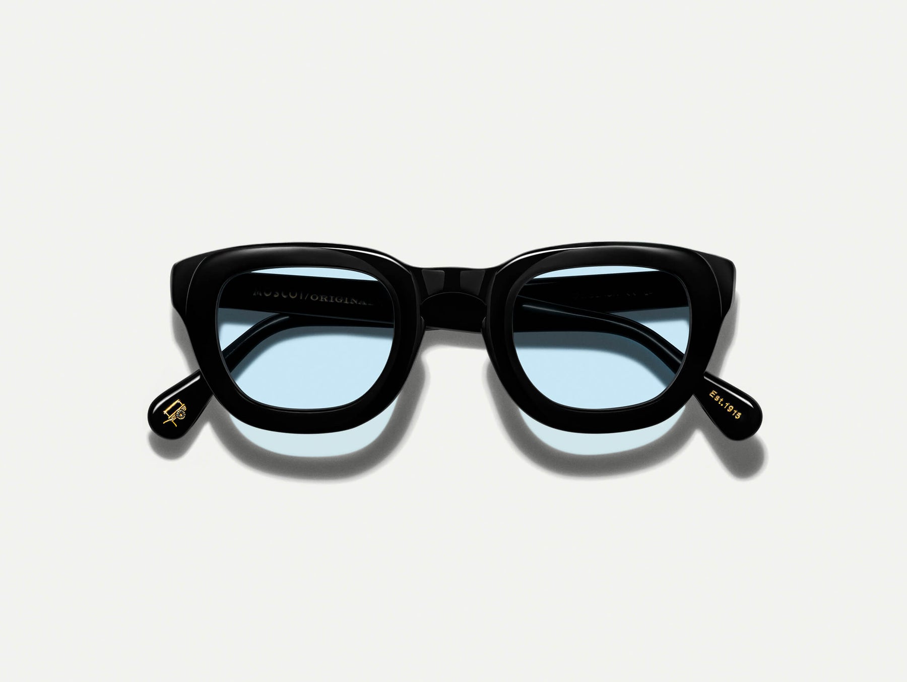 The TELENA in Black with Bel Air Blue Tinted Lenses The TELENA in Black with Bel Air Blue Tinted Lenses