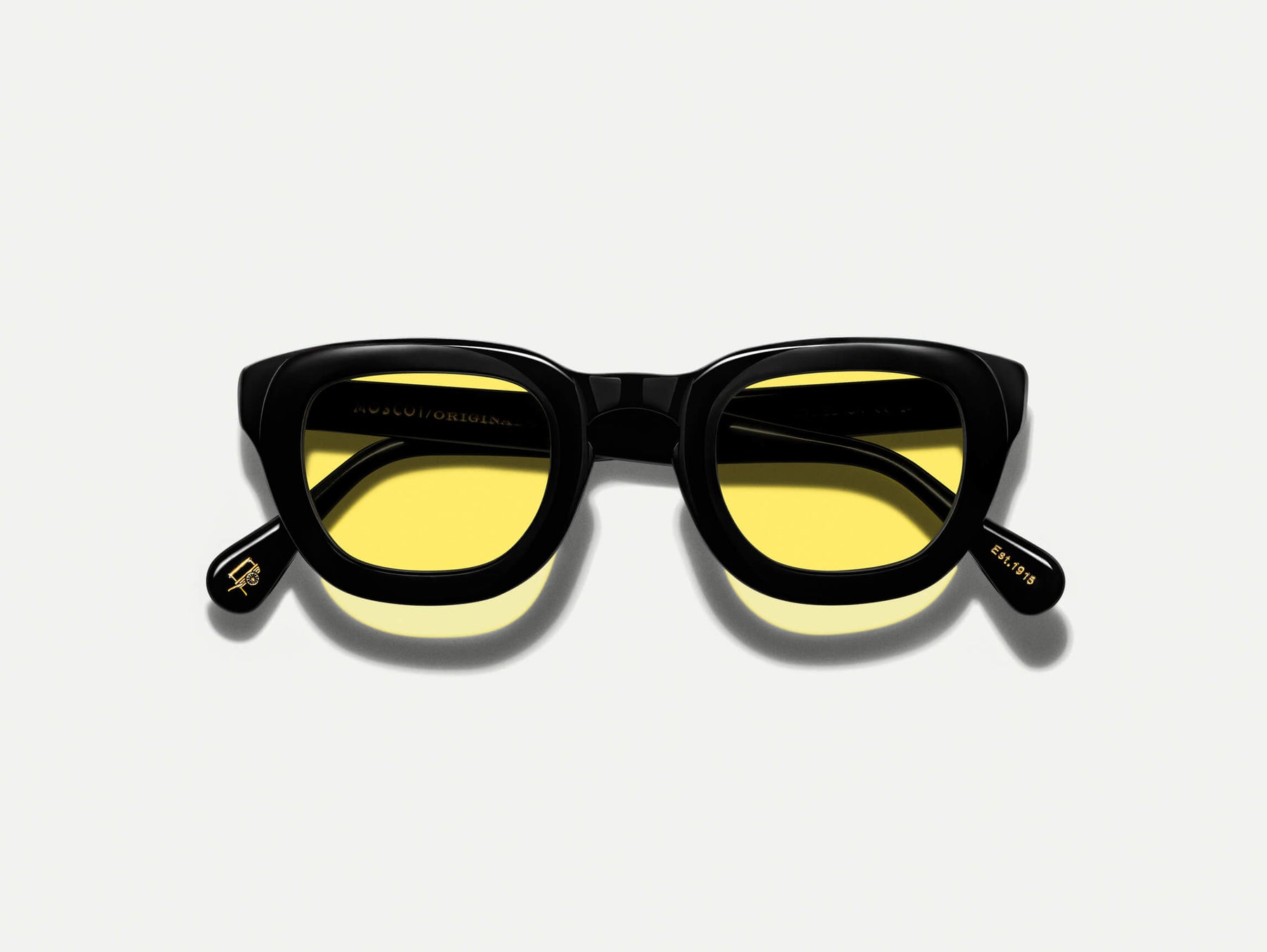 The TELENA in Black with Mellow Yellow Tinted Lenses The TELENA in Black with Mellow Yellow Tinted Lenses