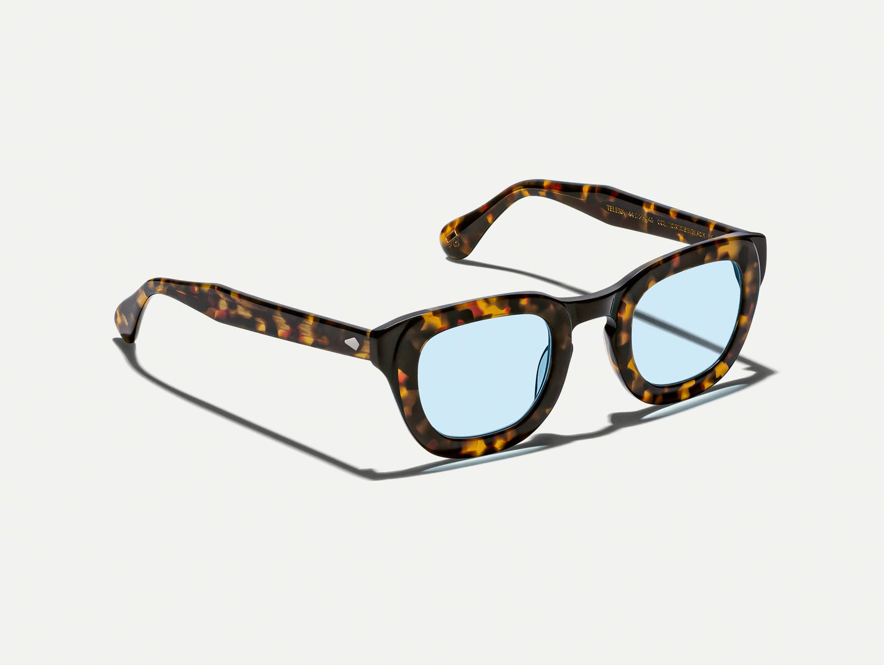 The TELENA in Tortoise/Black with Bel Air Blue Tinted Lenses The TELENA in Tortoise/Black with Bel Air Blue Tinted Lenses