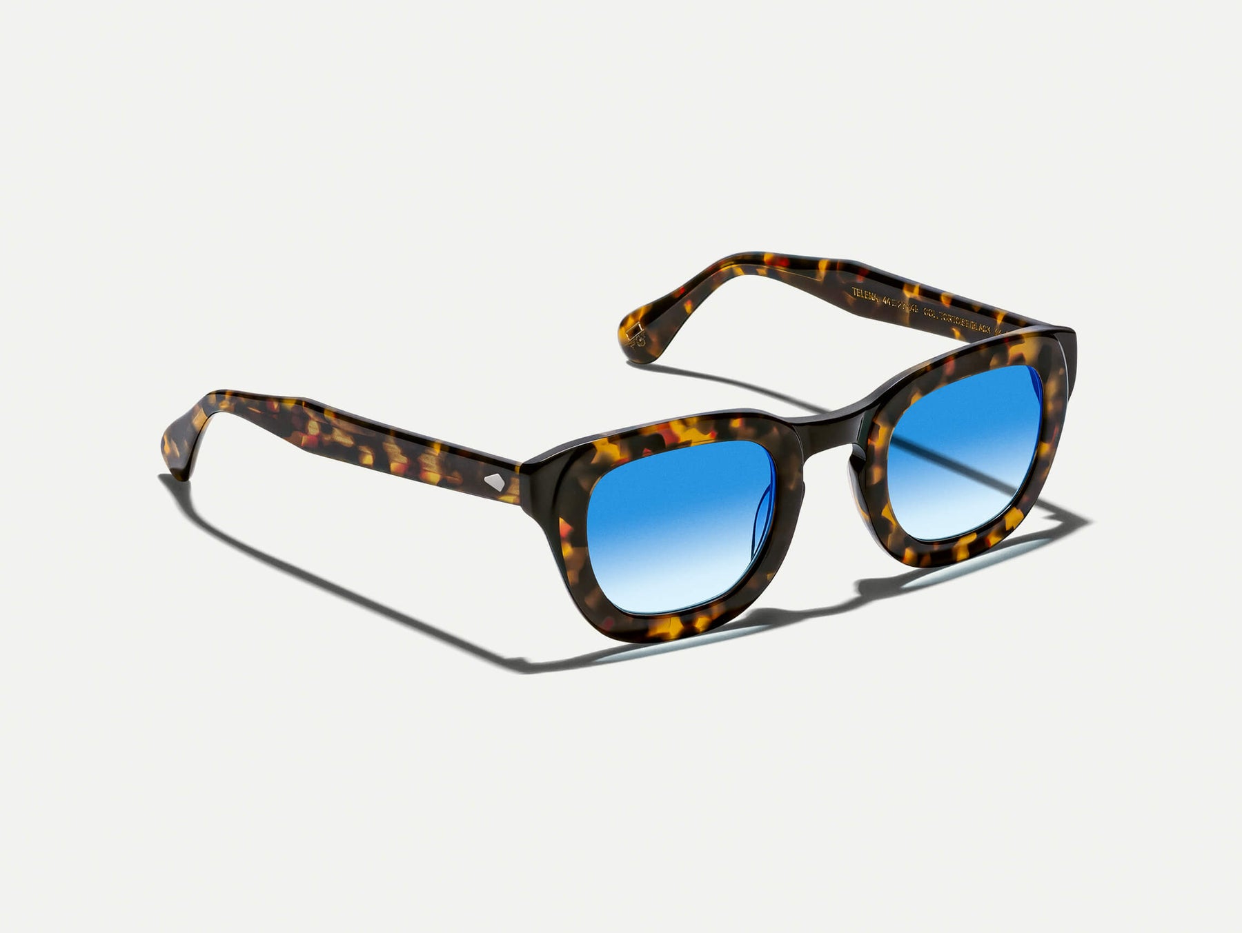 The TELENA in Tortoise/Black with Broadway Blue Fade Tinted Lenses The TELENA in Tortoise/Black with Broadway Blue Fade Tinted Lenses