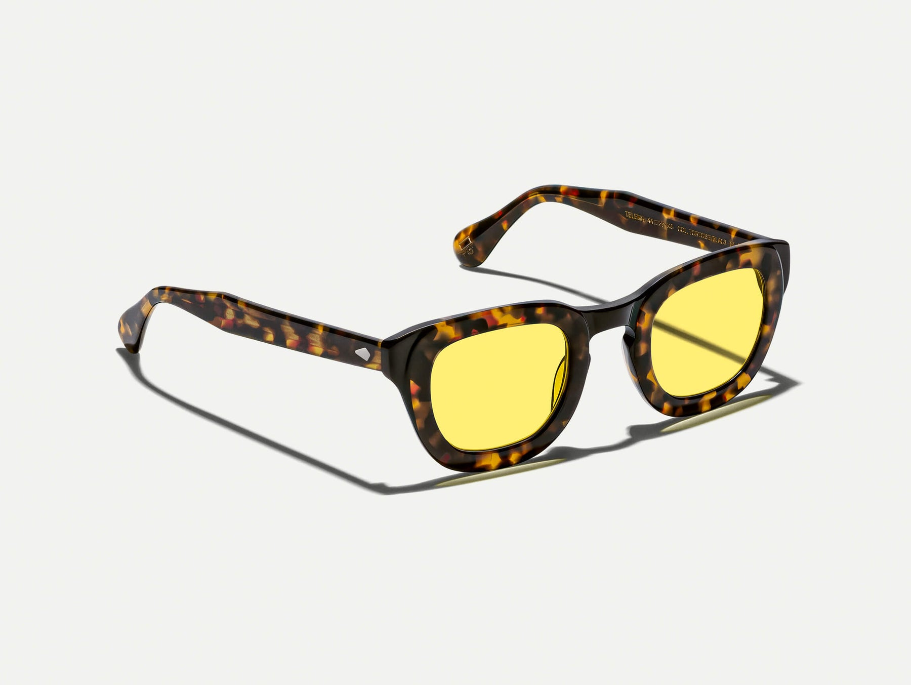 The TELENA in Tortoise/Black with Mellow Yellow Tinted Lenses The TELENA in Tortoise/Black with Mellow Yellow Tinted Lenses
