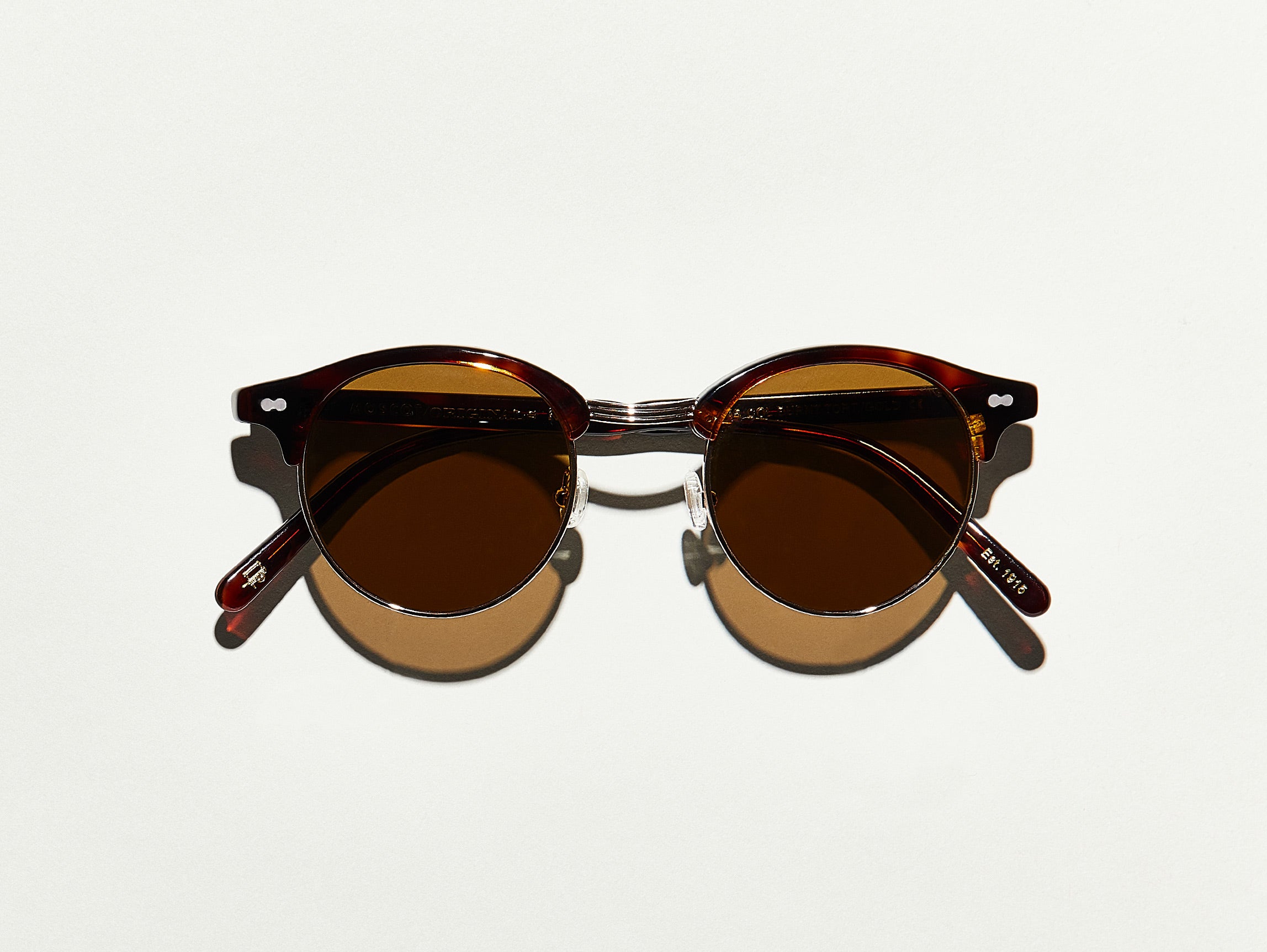 The AIDIM SUN in Burnt Tortoise/Gold with Cosmitan Brown Glass Lenses