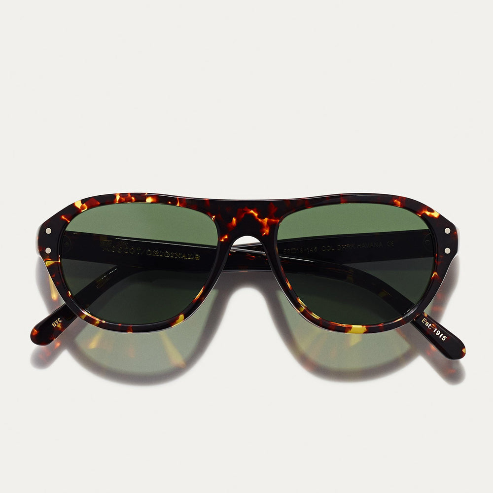 #color_dark havana | The AVRAM SUN in Dark Havana with G-15 Glass Lenses