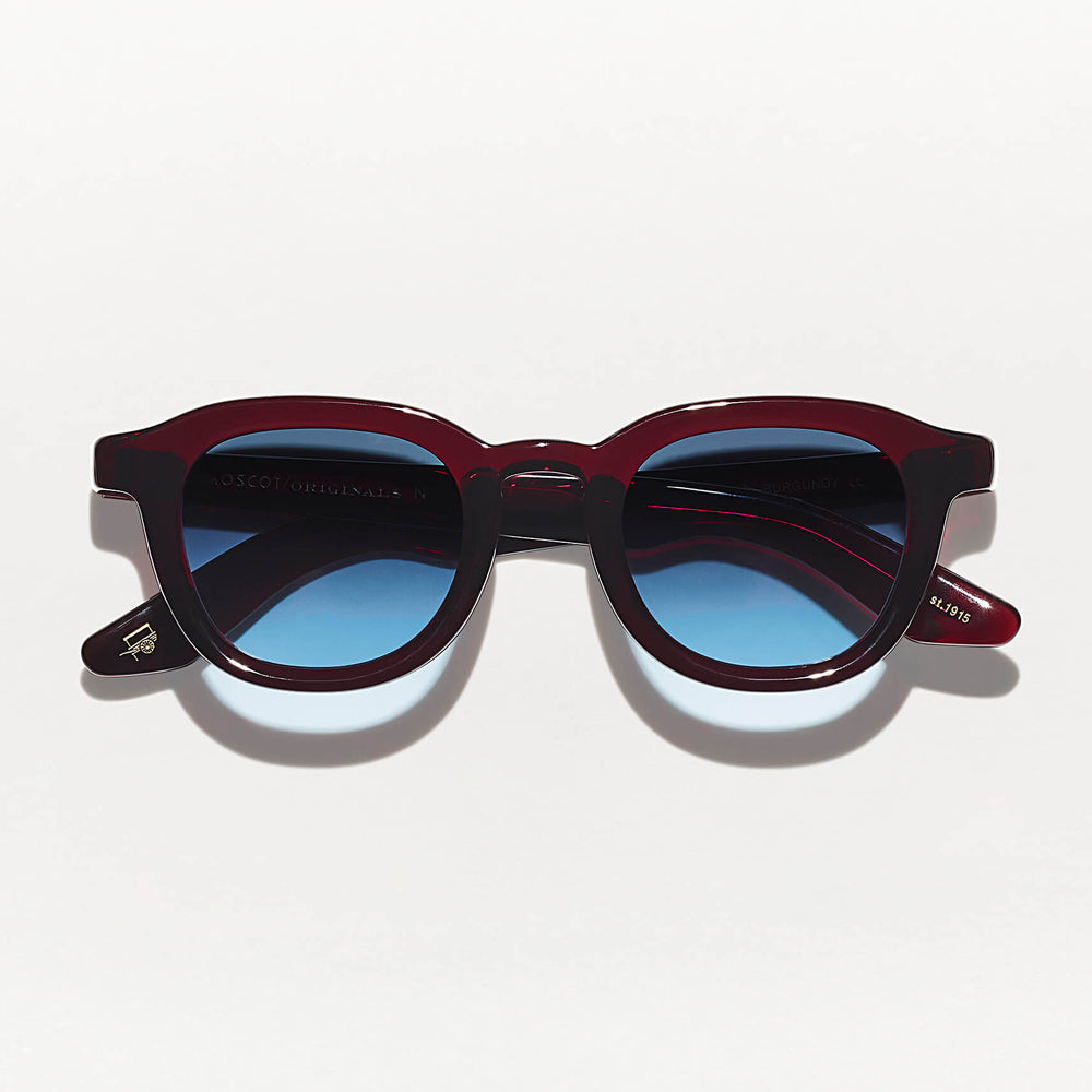 #color_burgundy | The DAHVEN in Burgundy with Denim Blue Tinted Lenses