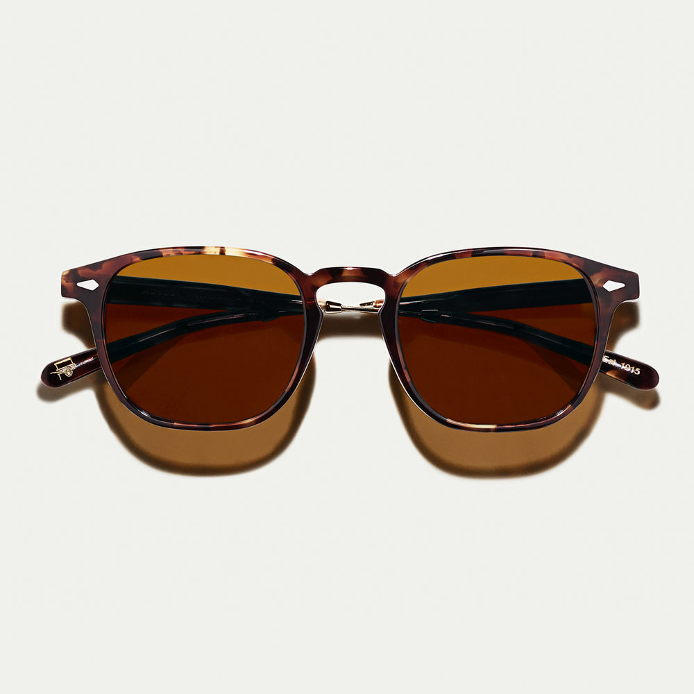 #color_spot tortoise/gold | The GENUG SUN in Spot Tortoise/Gold with Cosmitan Brown Glass Lenses