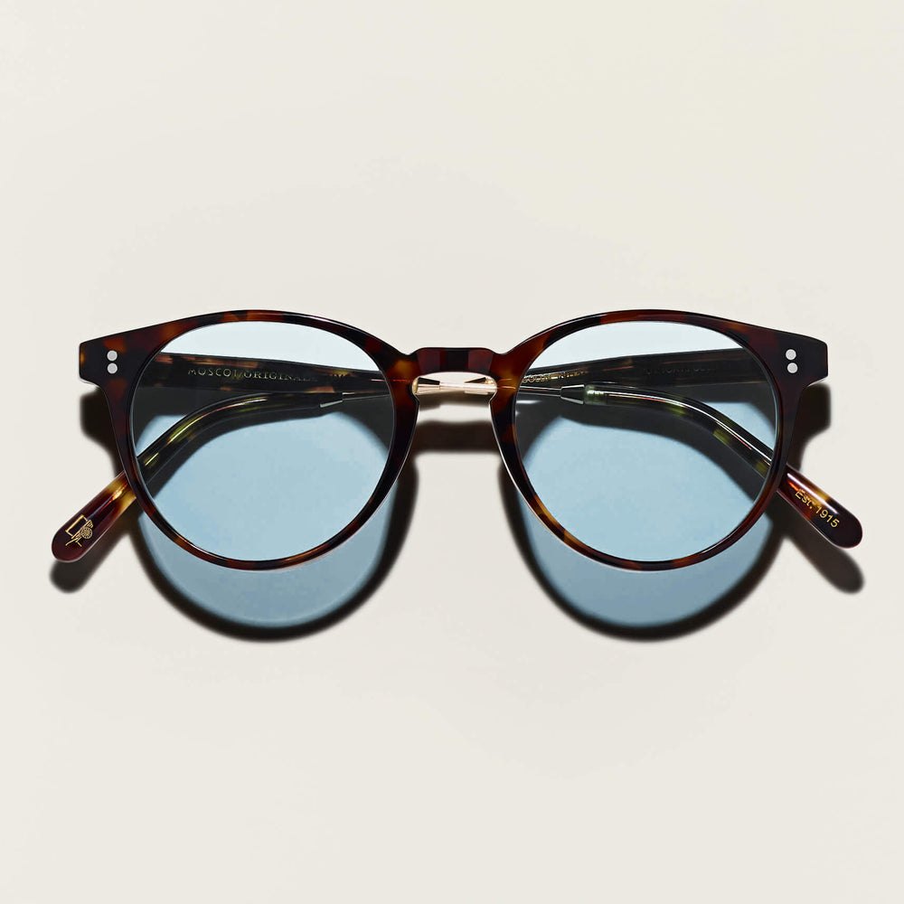 #color_spot tortoise | The GOLDA SUN in Spot Tortoise with Blue Glass Lenses