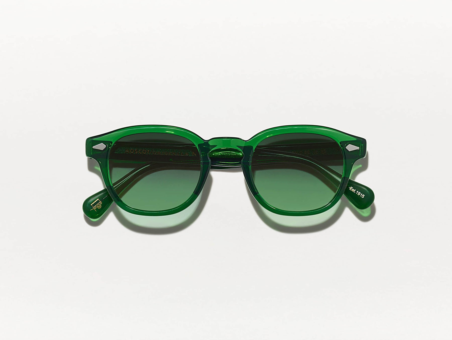 The LEMTOSH in Emerald with Forest Wood Tinted Lenses The LEMTOSH in Emerald with Forest Wood Tinted Lenses