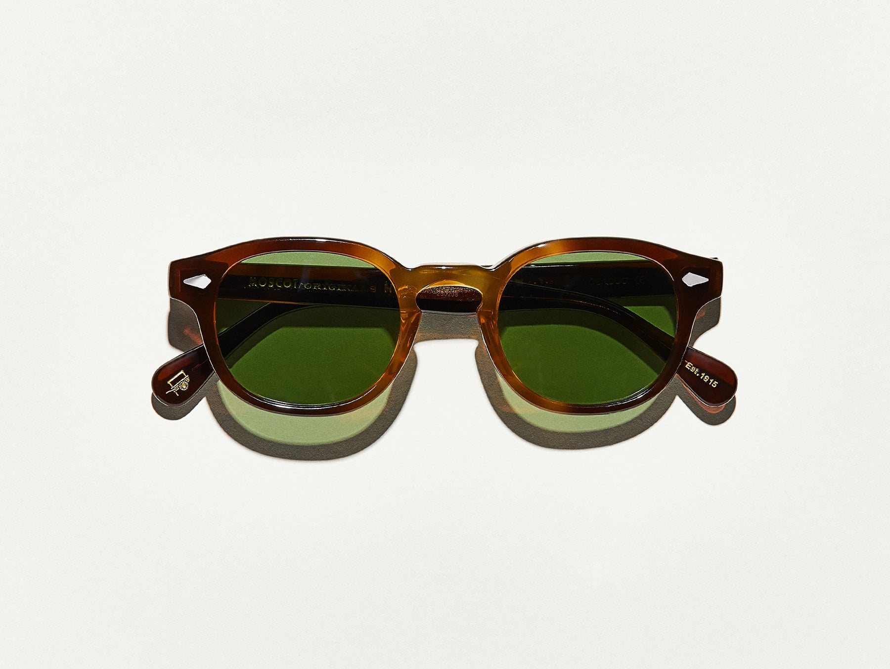 The LEMTOSH SUN in Tobacco with Calibar Green Glass Lenses The LEMTOSH SUN in Tobacco with Calibar Green Glass Lenses