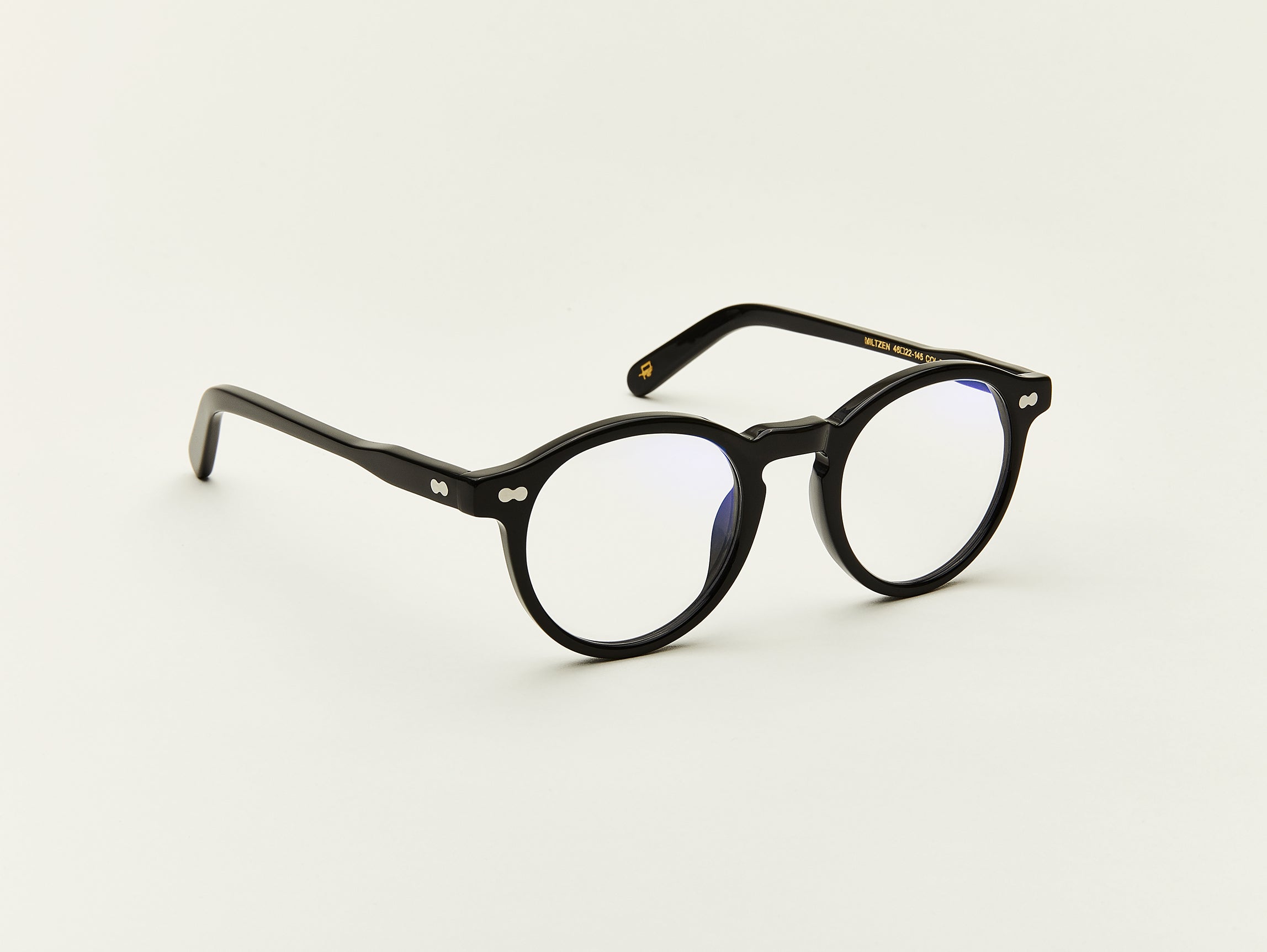 The MILTZEN in Black with Blue Protect Lenses