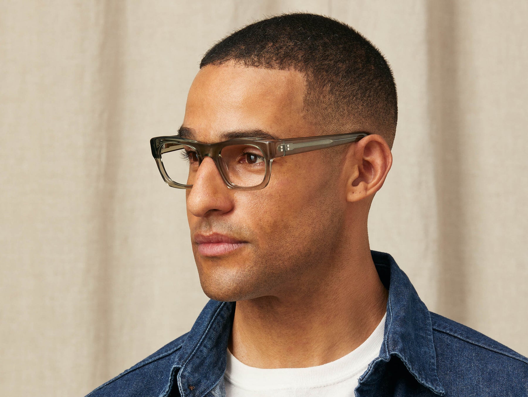 Model is wearing The NUDNIK in size 50 in Sage Model is wearing The NUDNIK in size 50 in Sage