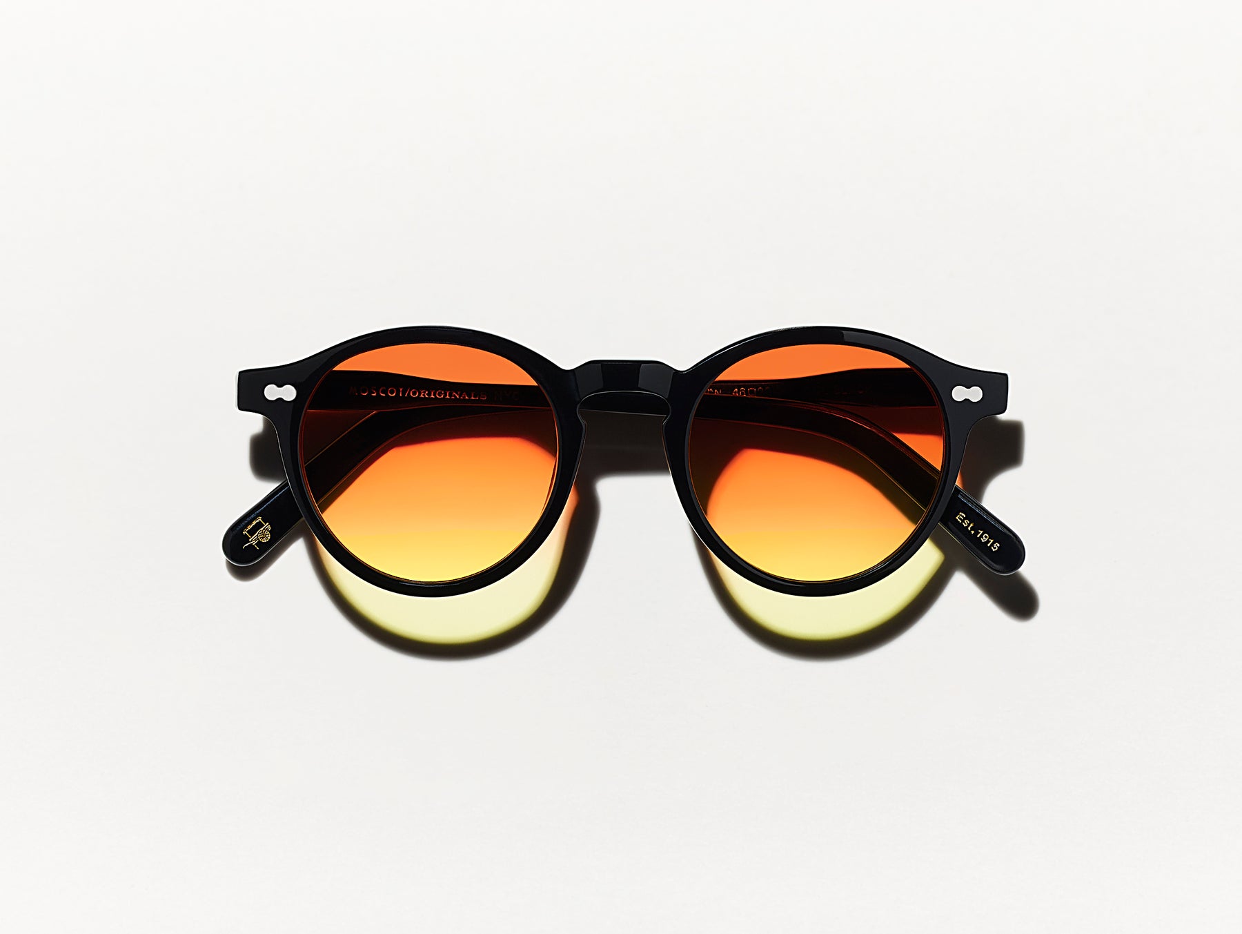The MILTZEN Black with Candy Corn Tinted Lenses The MILTZEN Black with Candy Corn Tinted Lenses