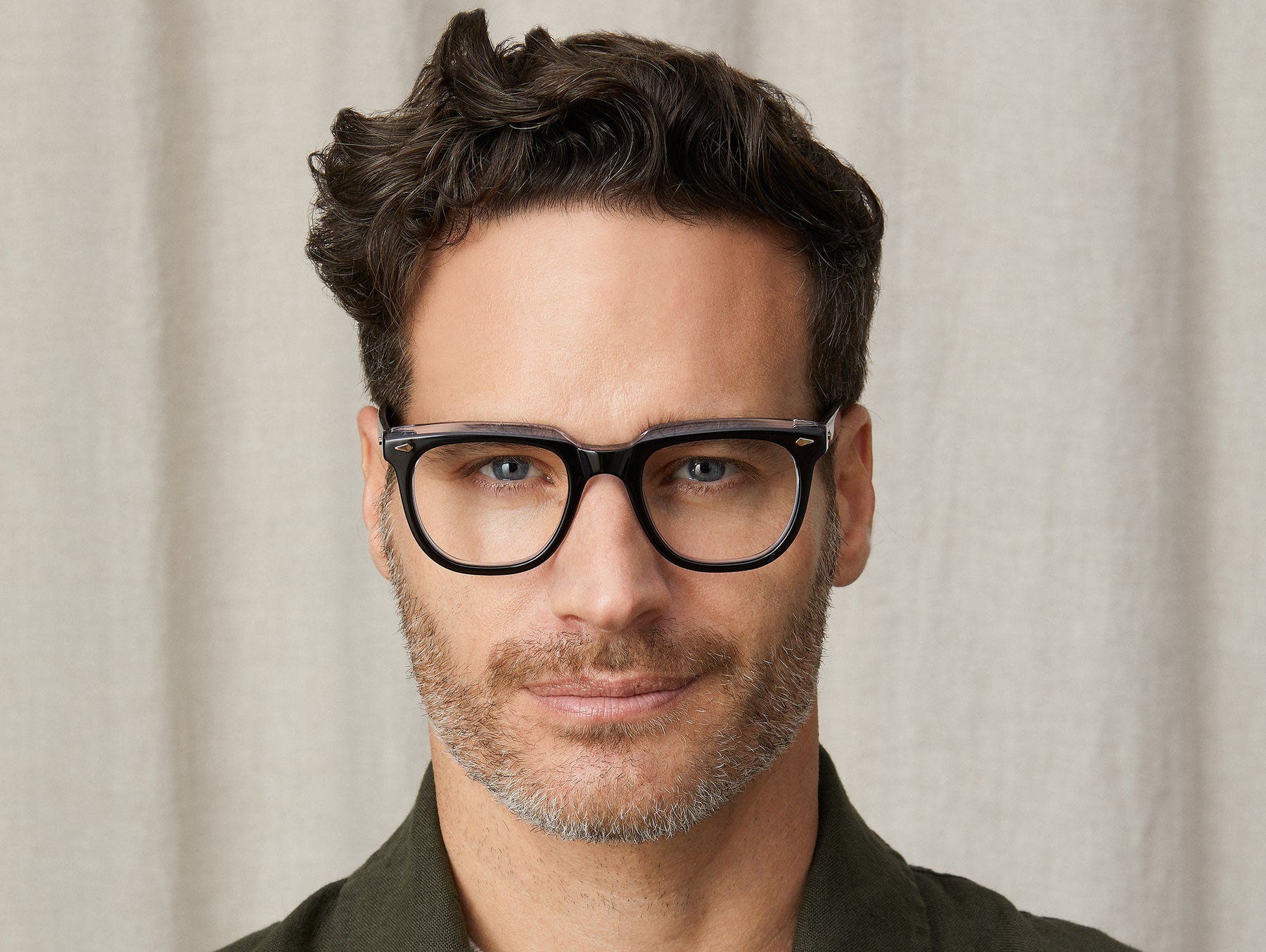 Model is wearing The YONTIF in size 49 in Black/Crystal Model is wearing The YONTIF in size 49 in Black/Crystal