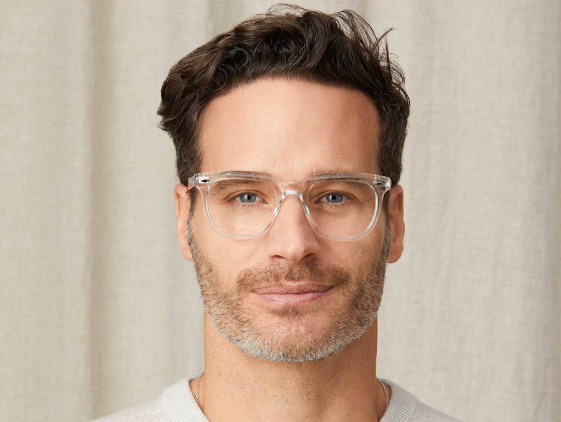 Model is wearing The YONTIF in size 49 in Crystal Model is wearing The YONTIF in size 49 in Crystal