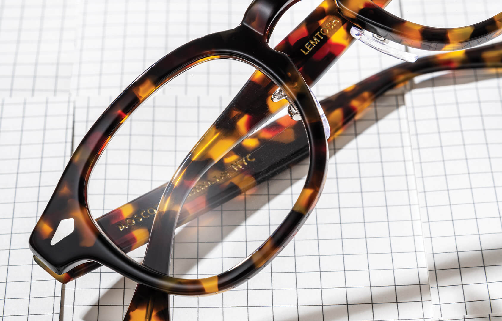 James Austin Johnson wears The LEMTOSH with Custom Nose Pads, and The VILDA