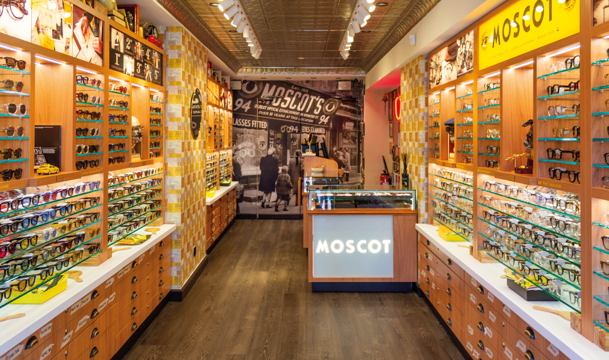 The MOSCOT Cannes Shop interior