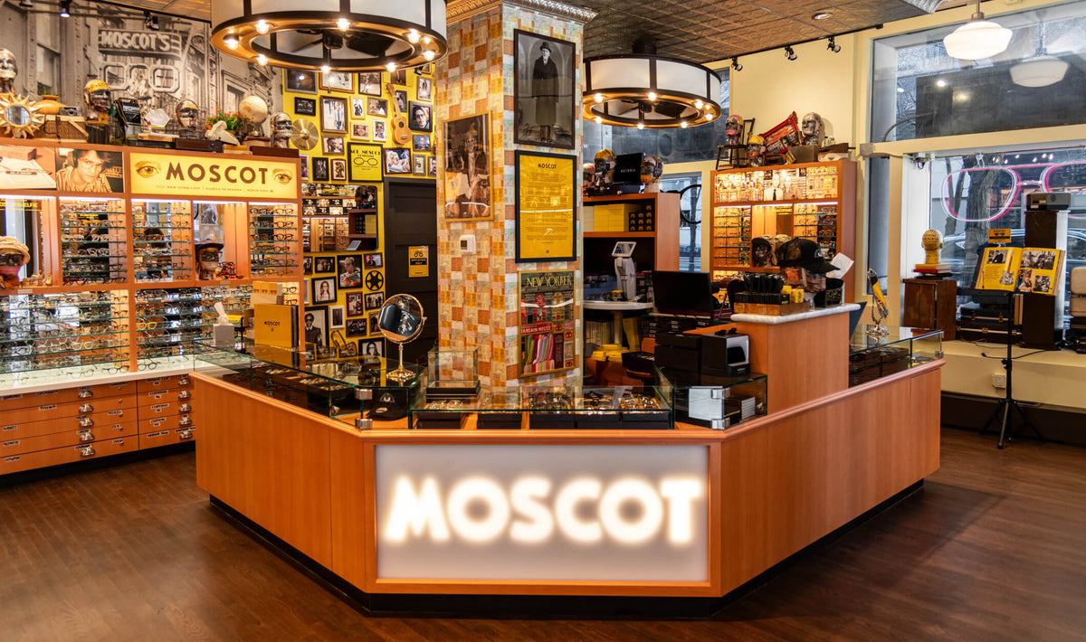 The interior of the MOSCOT Upper East Side Shop