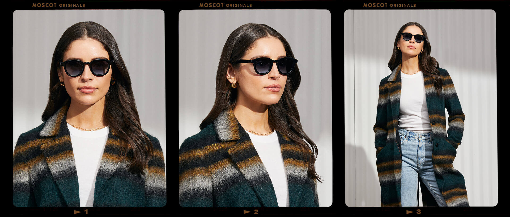Model is wearing The DAHVEN in Black in size 47 with Denim Blue Tinted Lenses