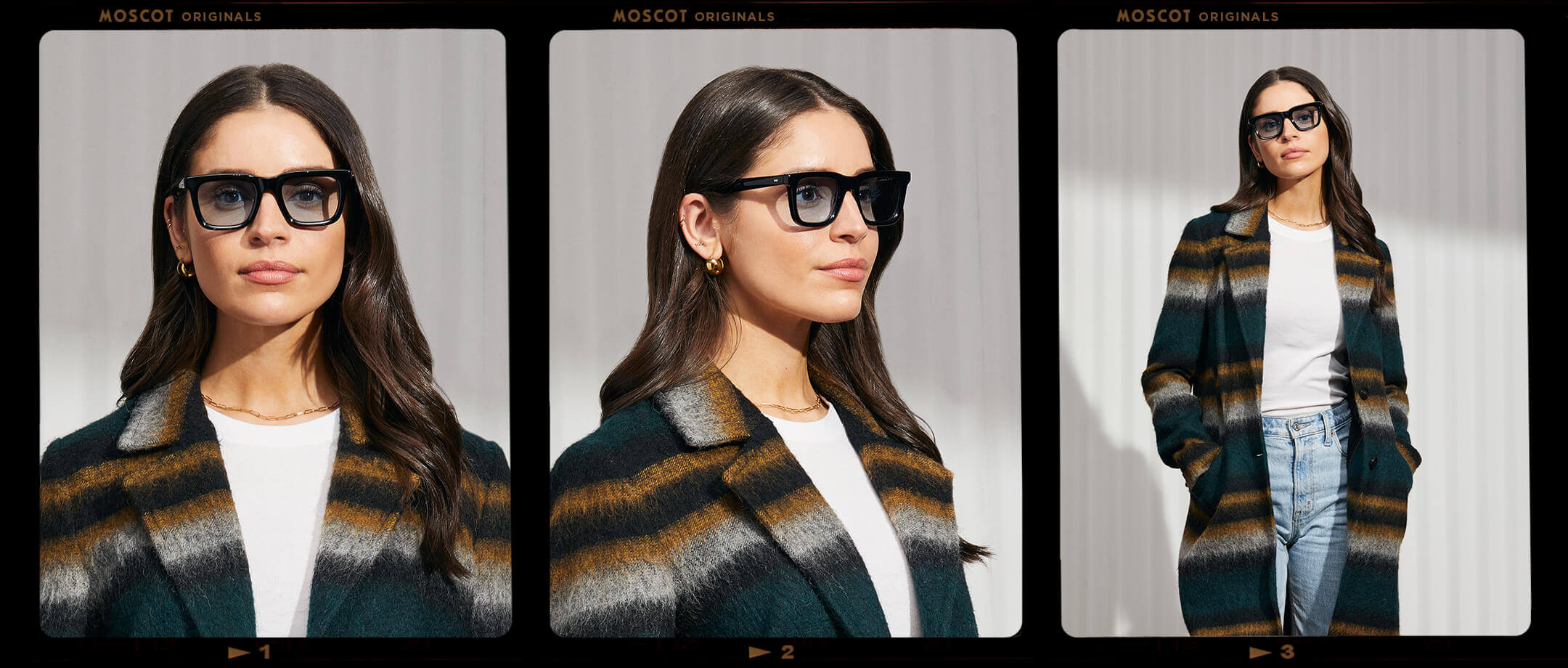 Model is wearing The RIZIK in Black in size 49 with Bel Air Blue Tinted Lenses