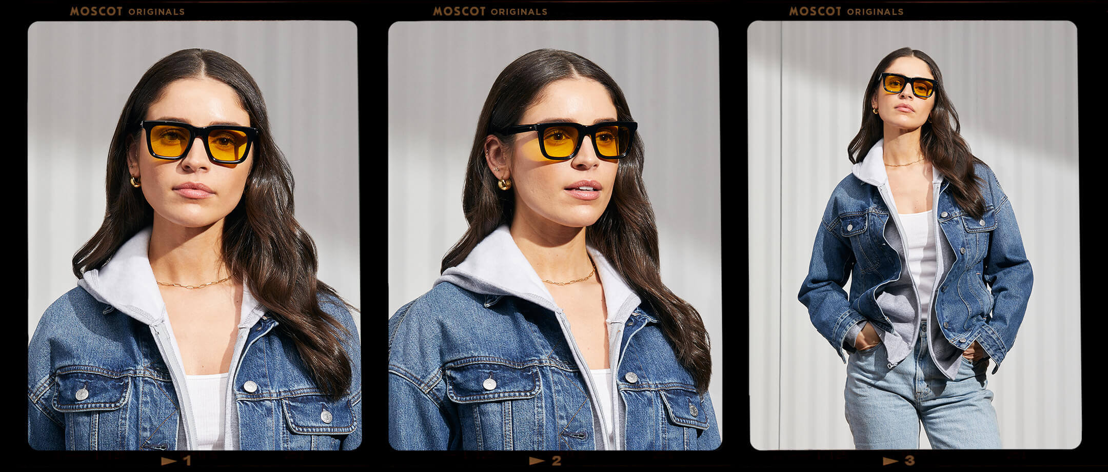 Model is wearing The RIZIK in Black in size 49 with Mellow Yellow Tinted Lenses