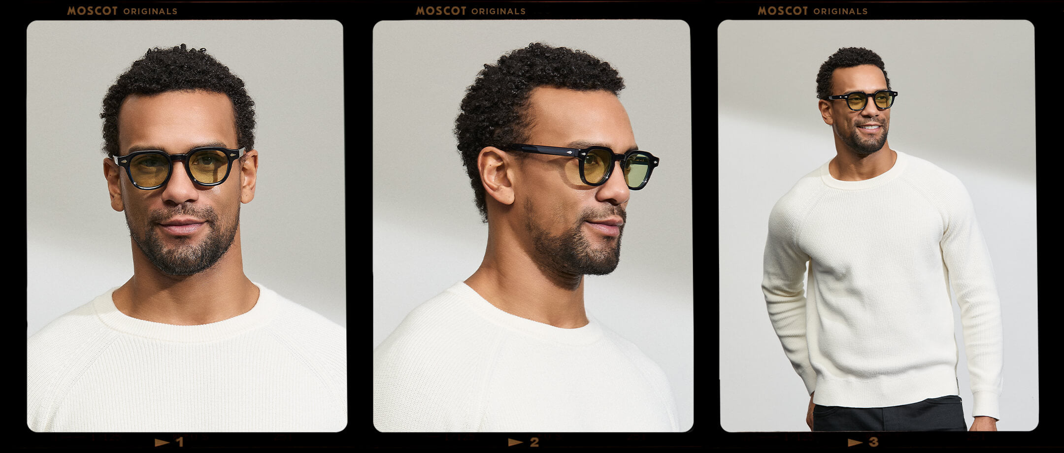 Model is wearing The DOLT in Navy in size 46 with GREEN+ Lenses