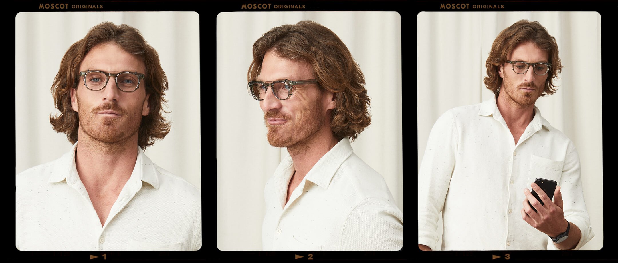 Model is wearing The GELT CLIP in Pewter in size 46 with Blue Protect Lenses