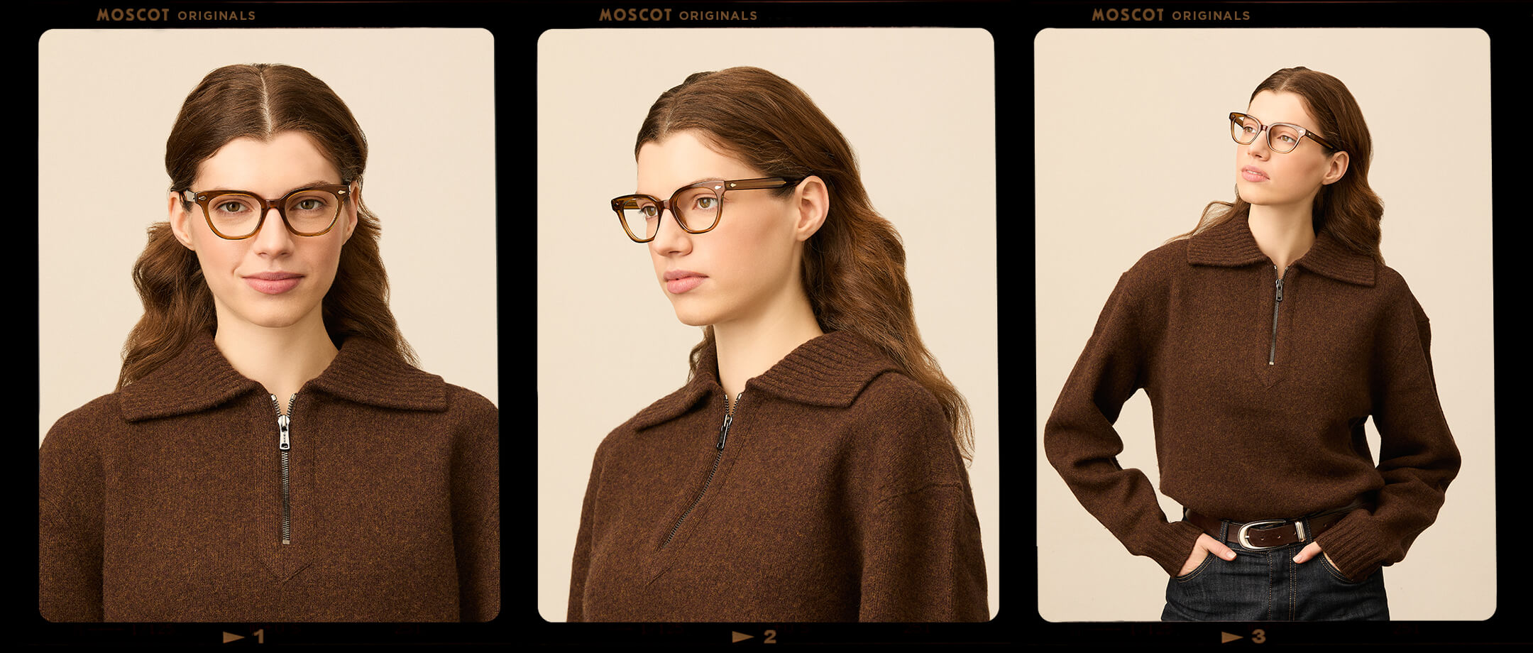 Model is wearing The SHANEKITE in size 49 in Cognac