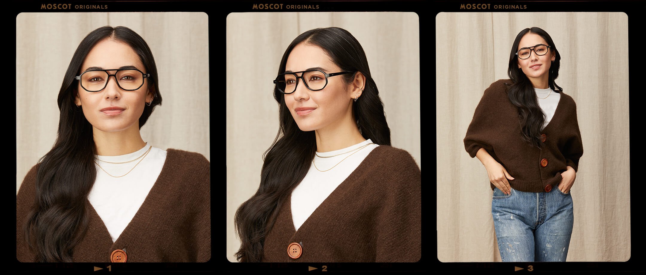 Model is wearing The GAZEEKTAL in size 55 in Black