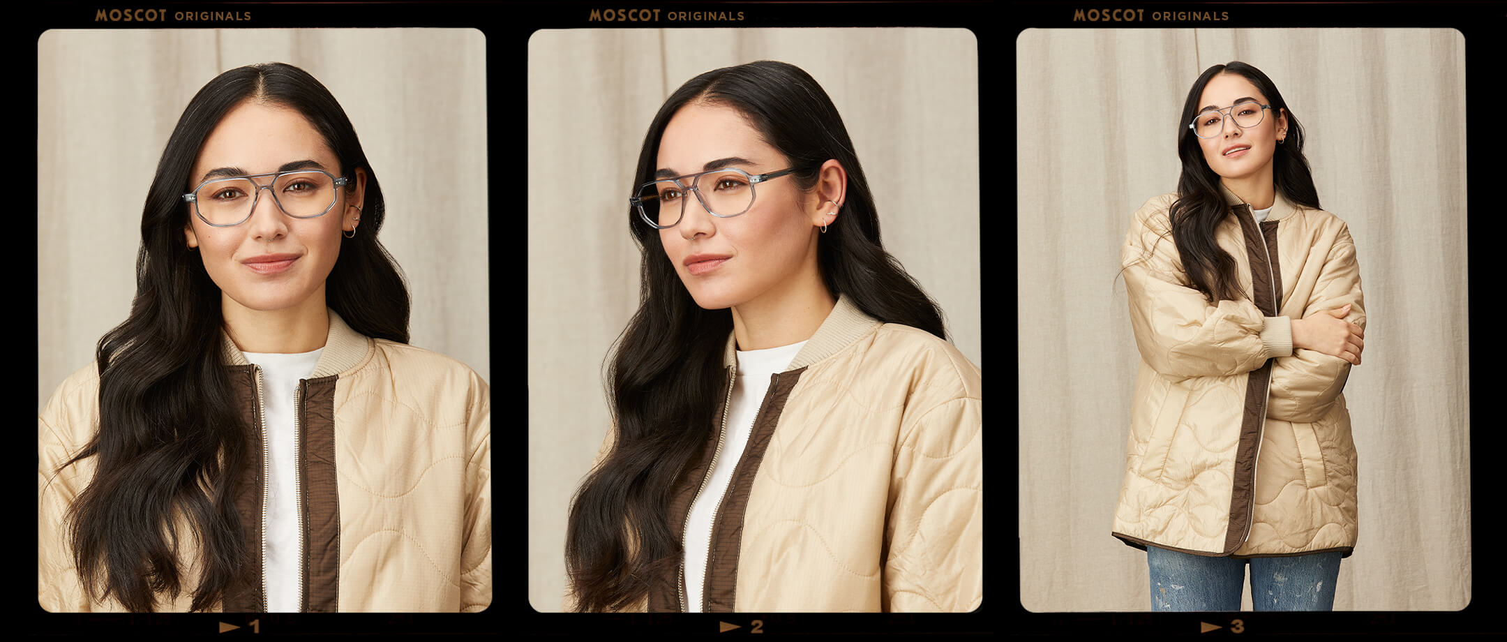 Model is wearing The GAZEEKTAL in size 55 in Light Blue