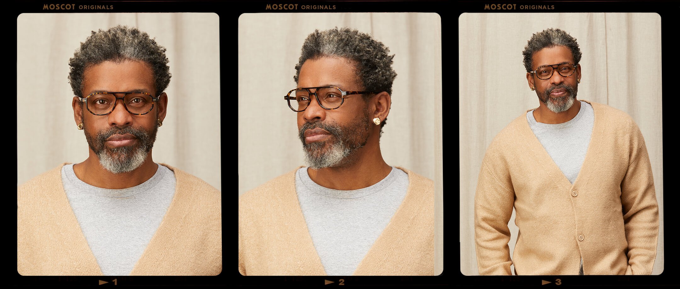 Model is wearing The GAZEEKTAL in size 55 in Tortoise