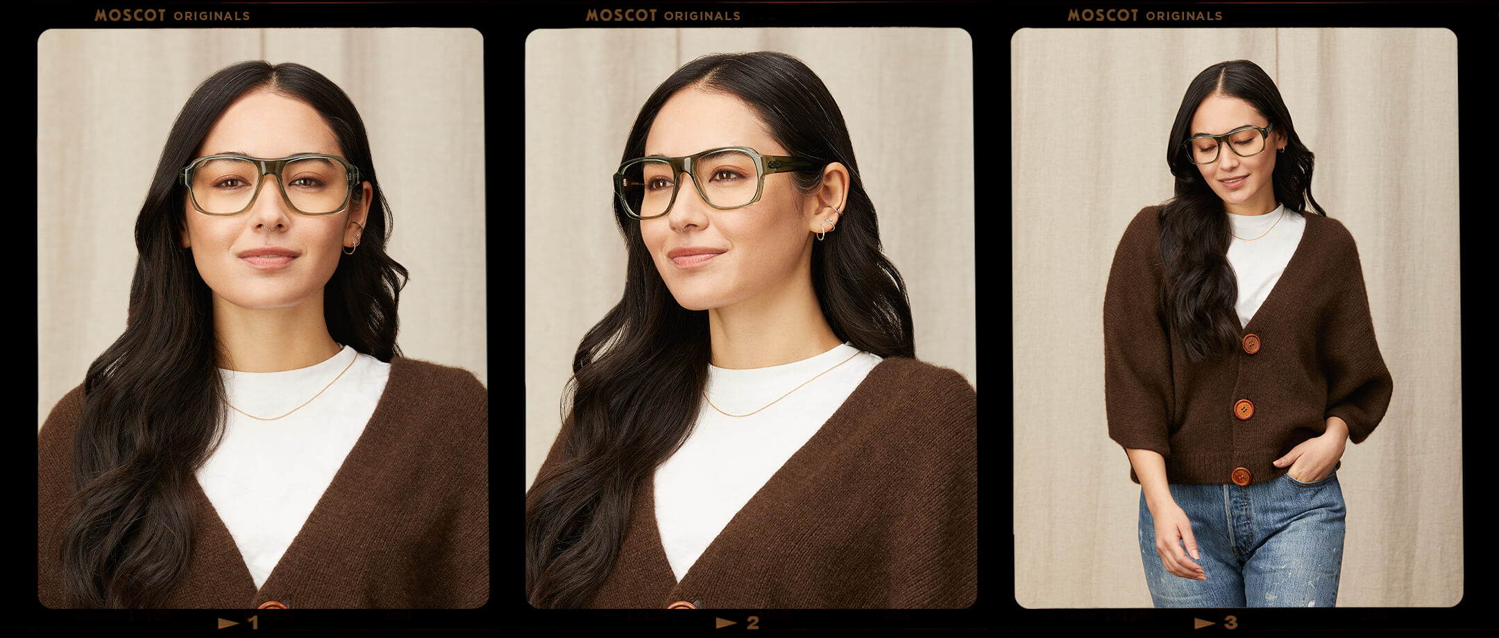 Model is wearing The SHVITZ in size 57 in Pine