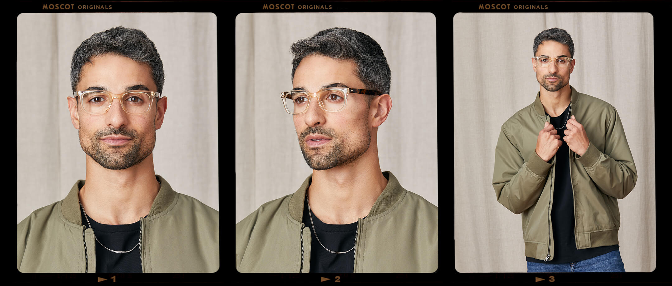 Model is wearing The SHIDDOCK in size 49 in Flesh/Tortoise