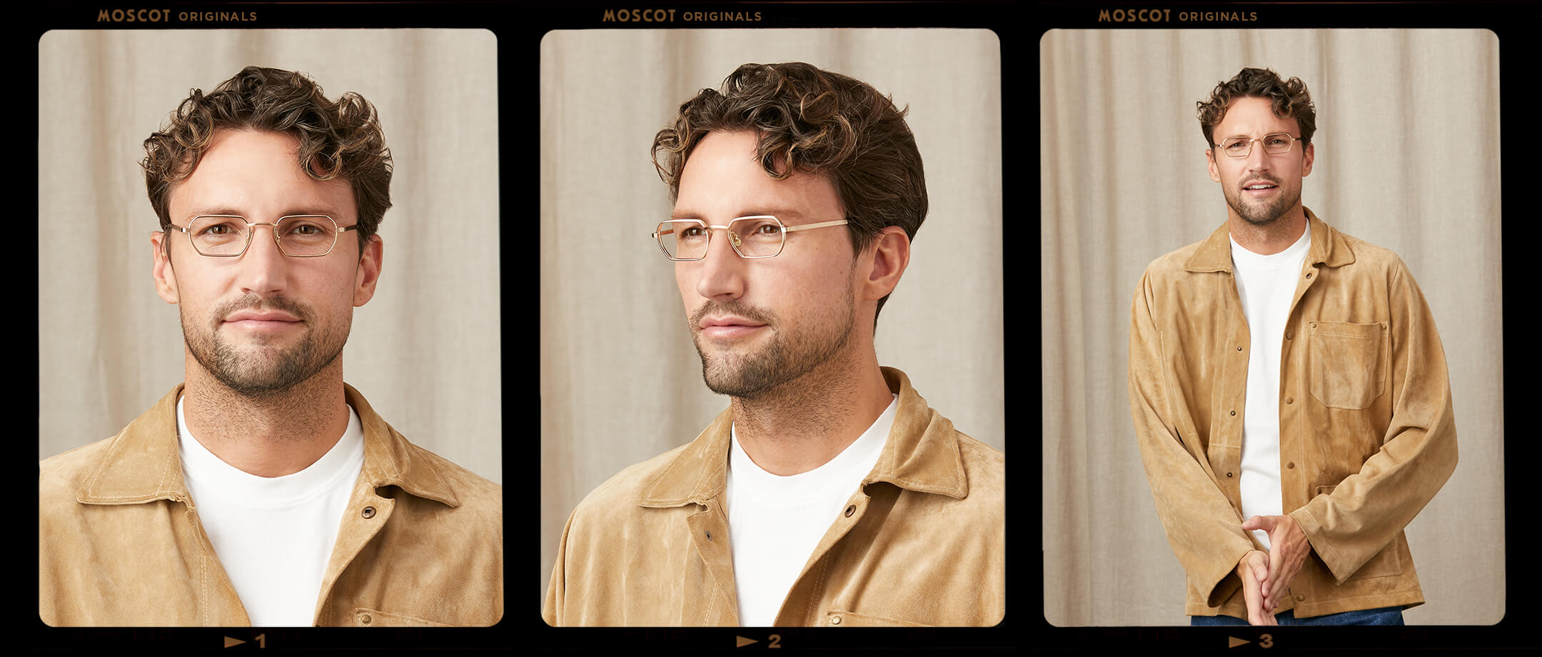 Model is wearing The SHMOOZ in size 48 in Gold