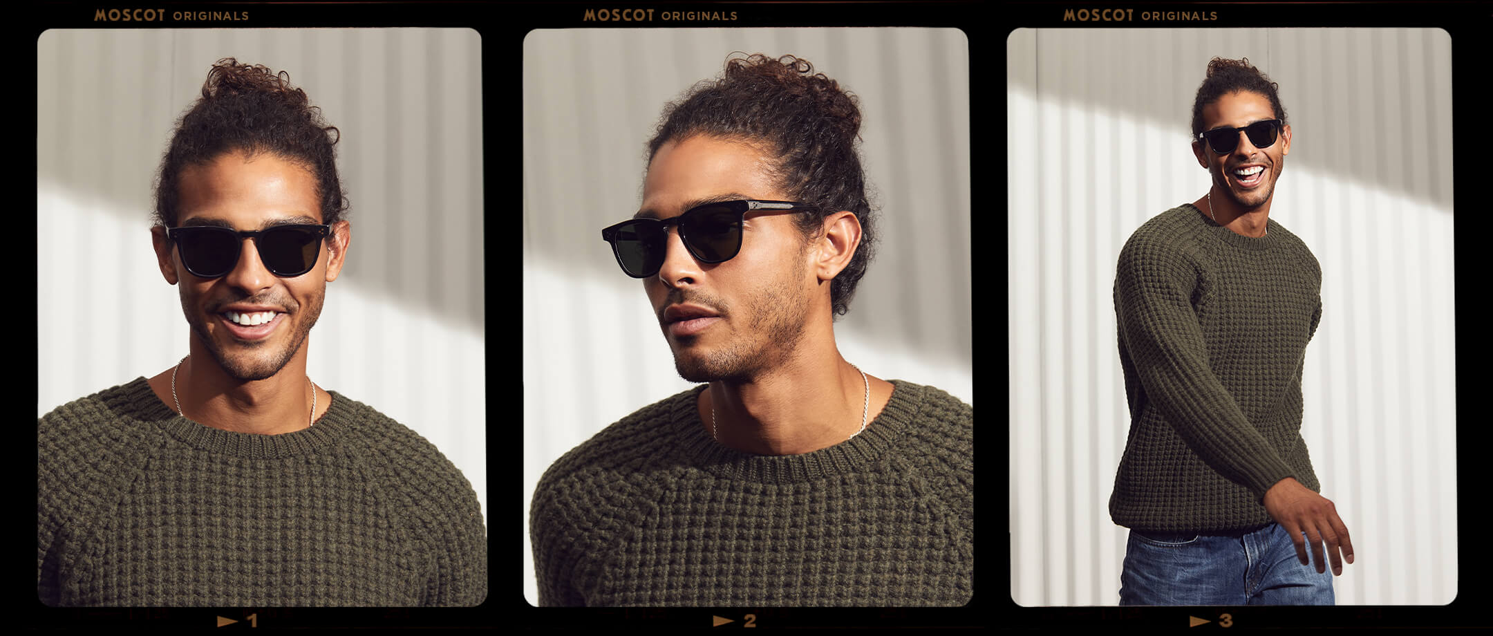 Model is wearing The DUDEL SUN in Black/Crystal in size 51 with G-15 Lenses